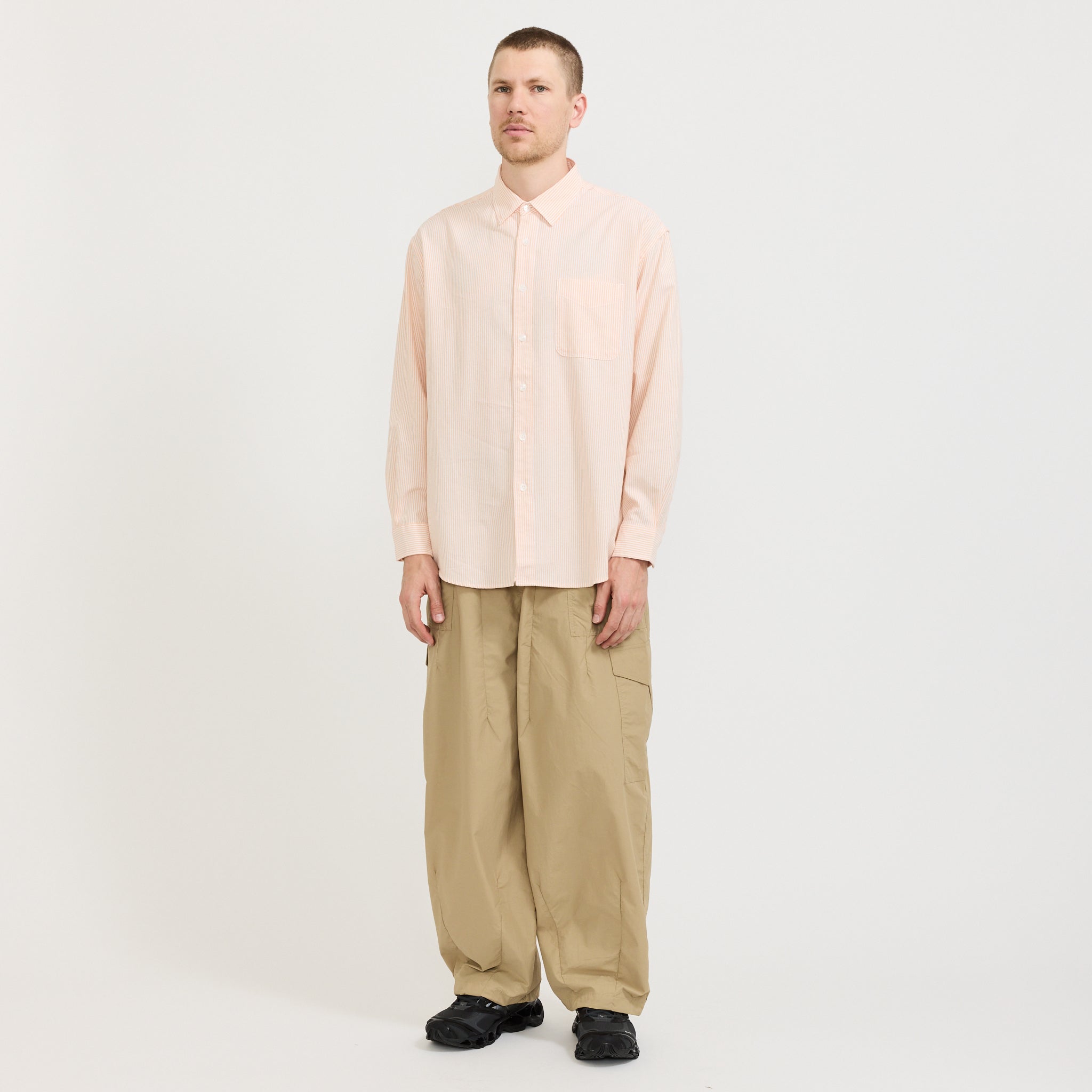 Frizmworks | OG Stripe Oversized Shirt Orange | Maplestore