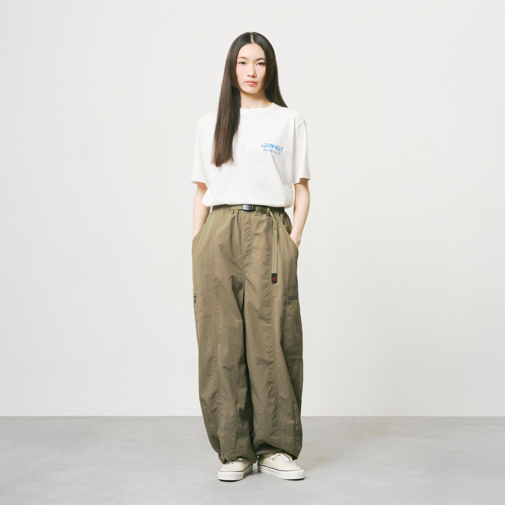 Nylon Loose Balloon Pant Burnt Olive