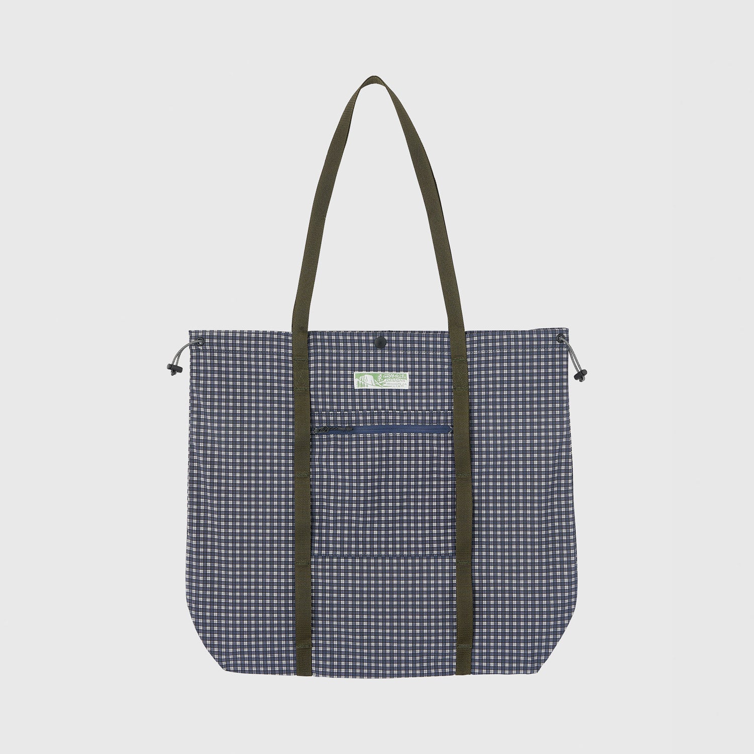 Utility Tote Bag Navy Check