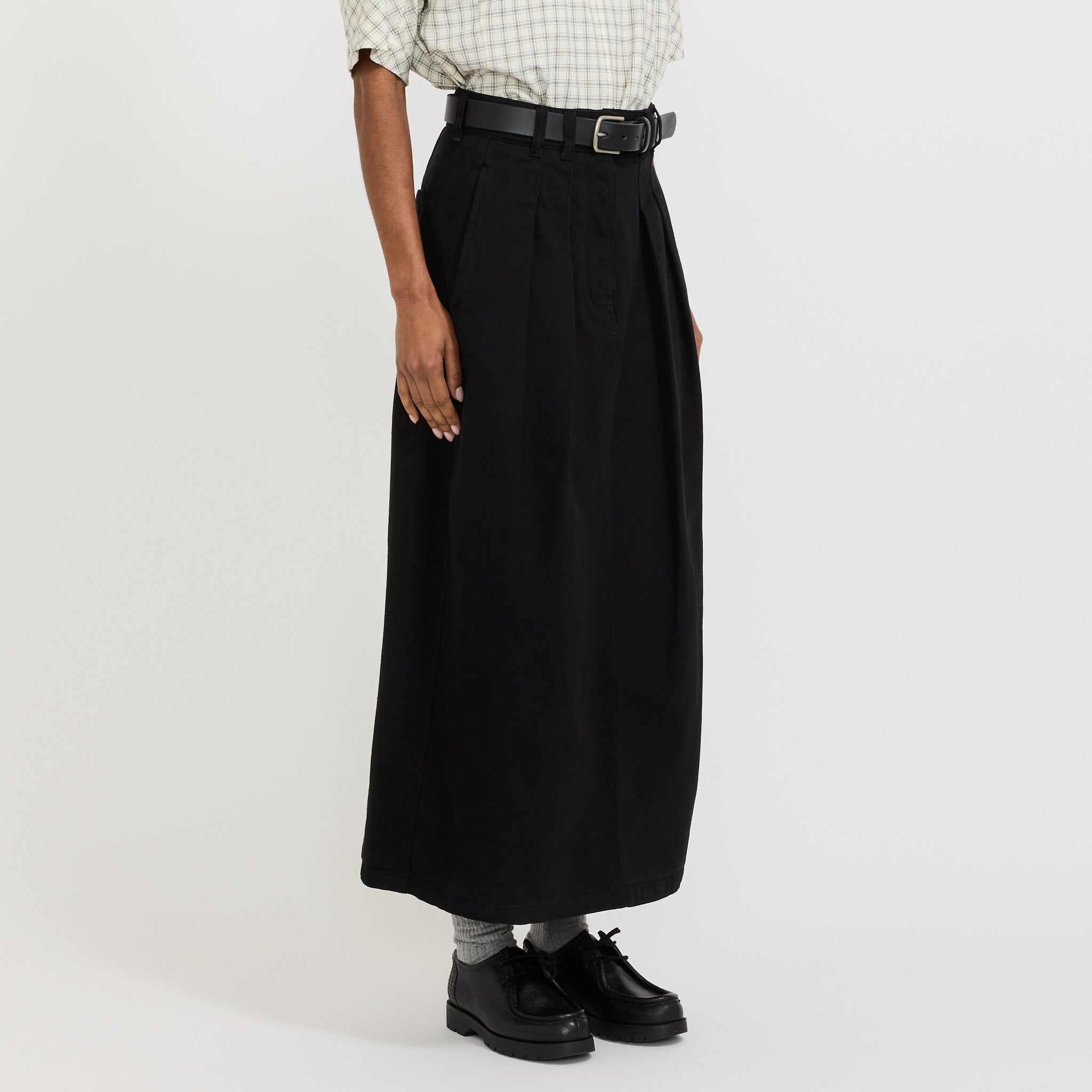 Bulb Skirt Fossil Black