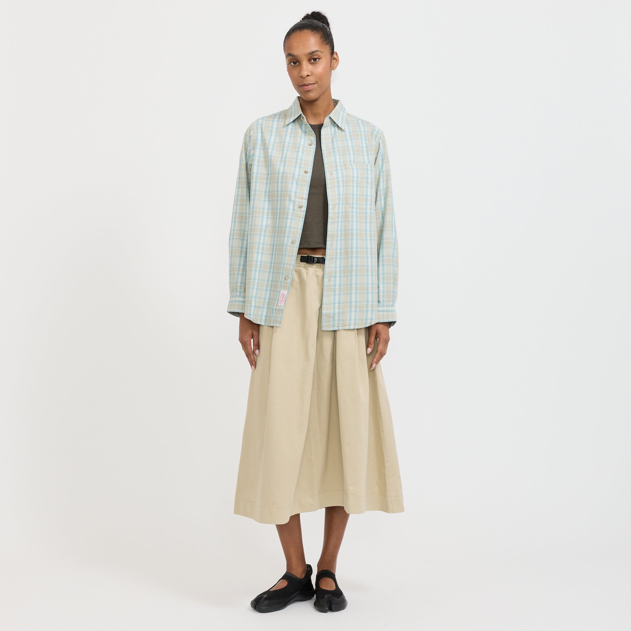 Gramicci | Checkered Ombre Shirt Blue | Maplestore