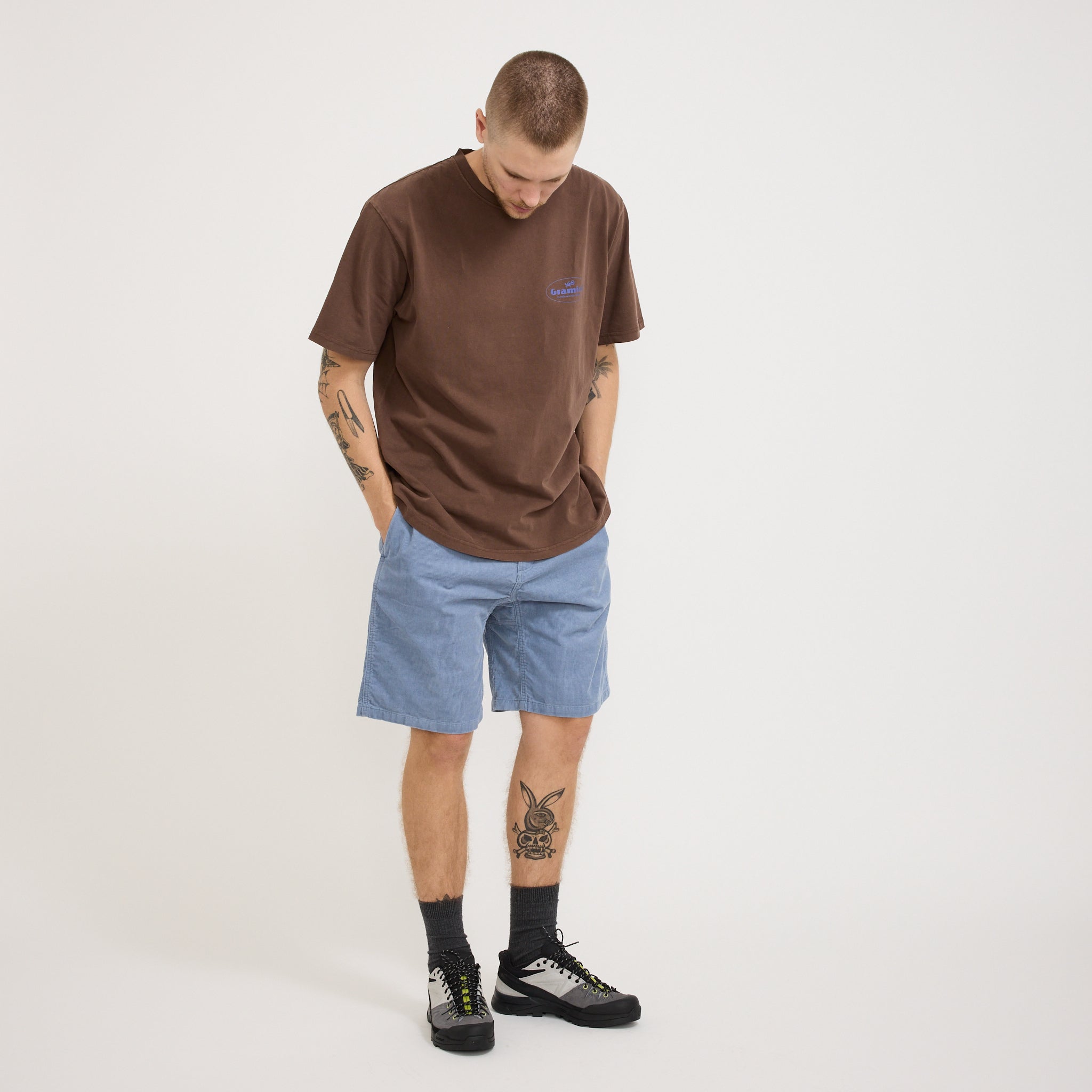 Gramicci | Corduroy G-Short Smoky Blue | Maplestore