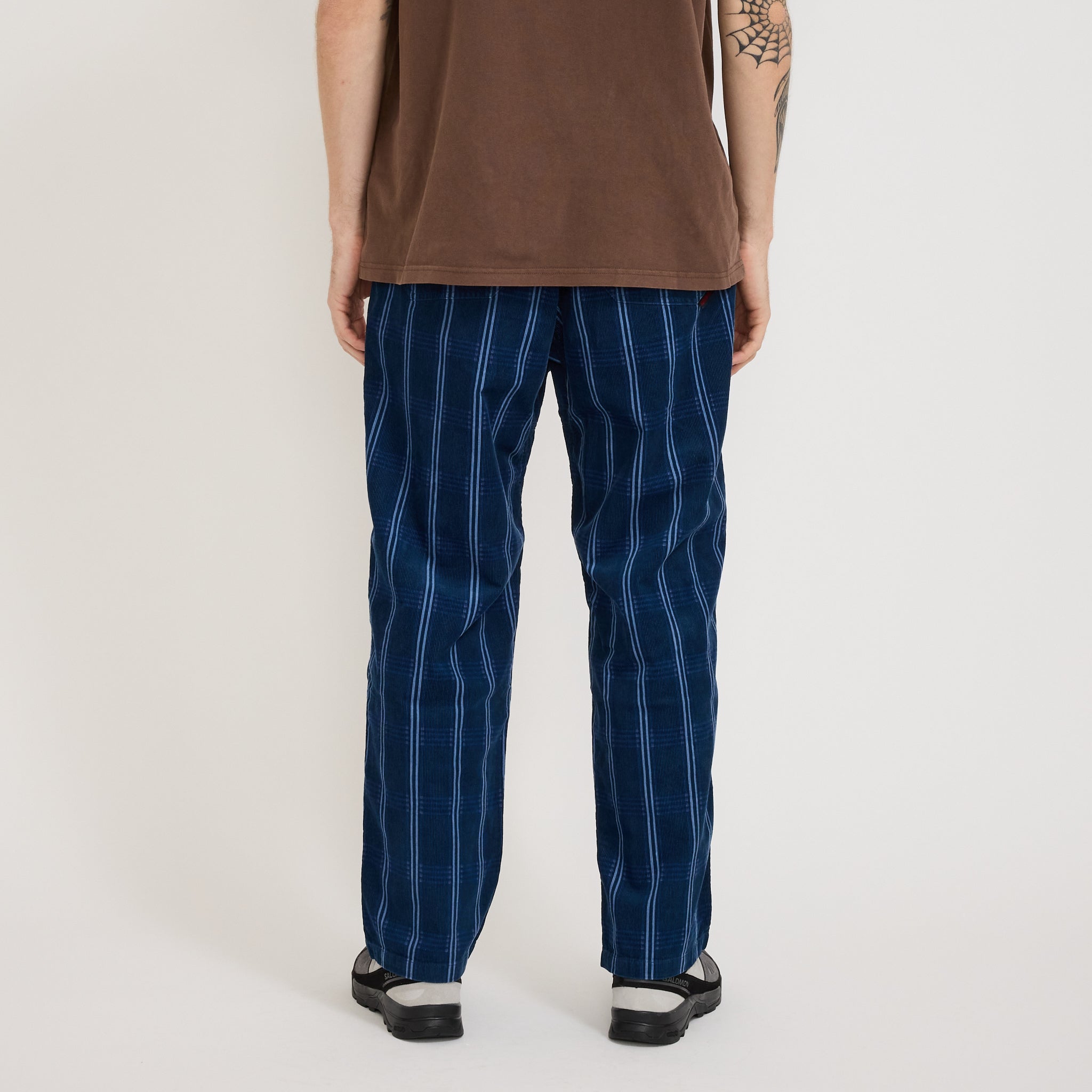 Gramicci | Corduroy Swell Pant Navy Check | Maplestore