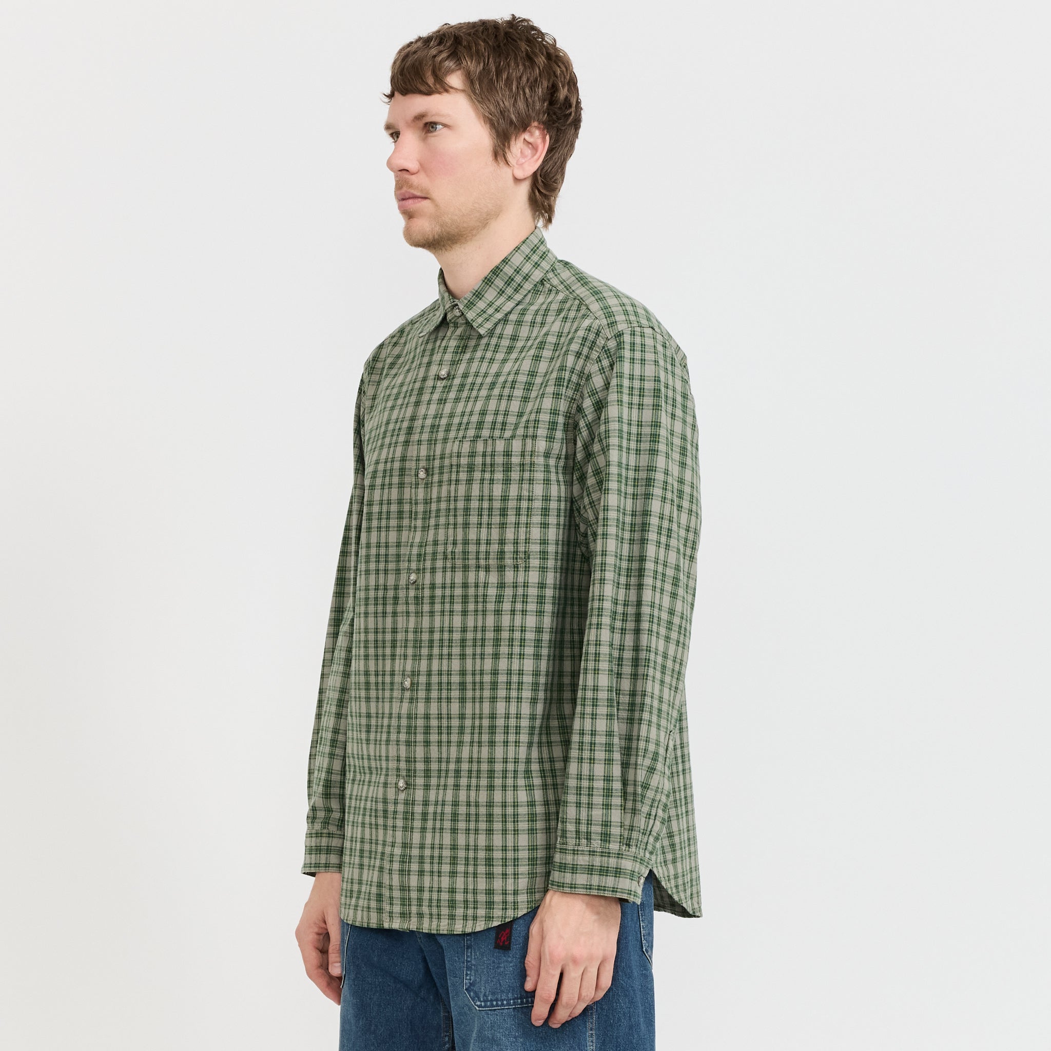 Heavy Weight Checkered Shirt Forest