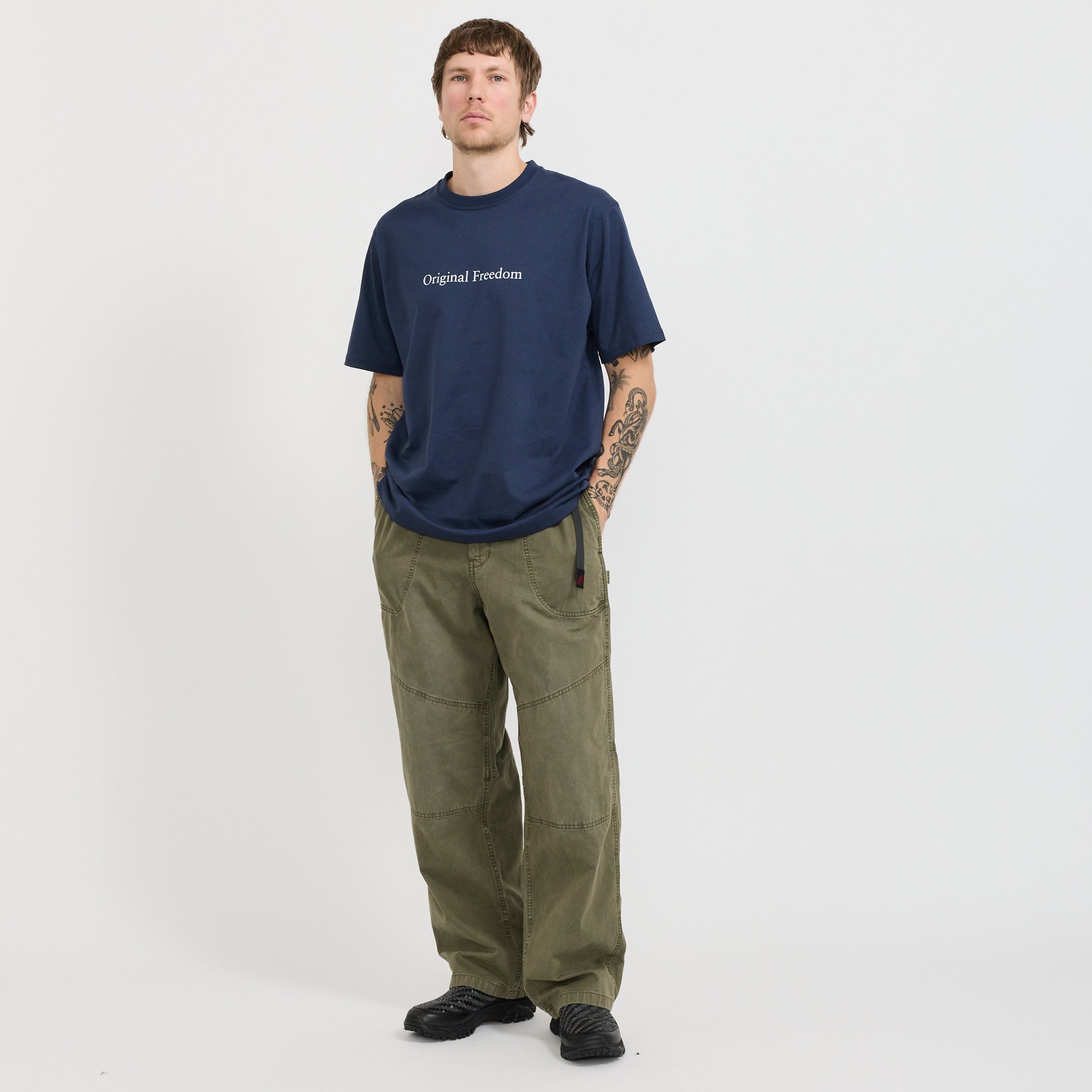 Hemp Canvas Double Knee Pant Burnt Olive Pigment