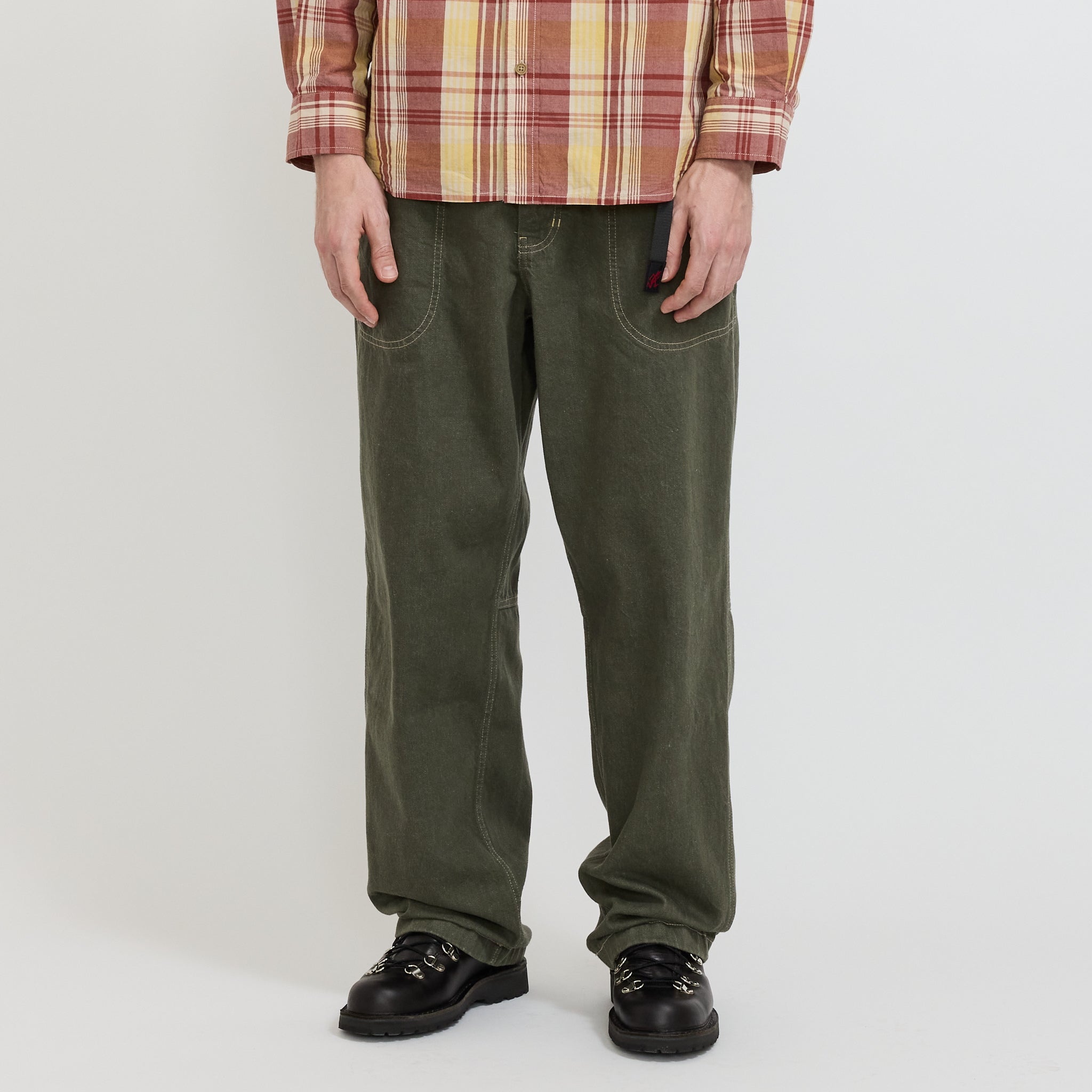 Japanese Slub Denim Pant Dark Sage