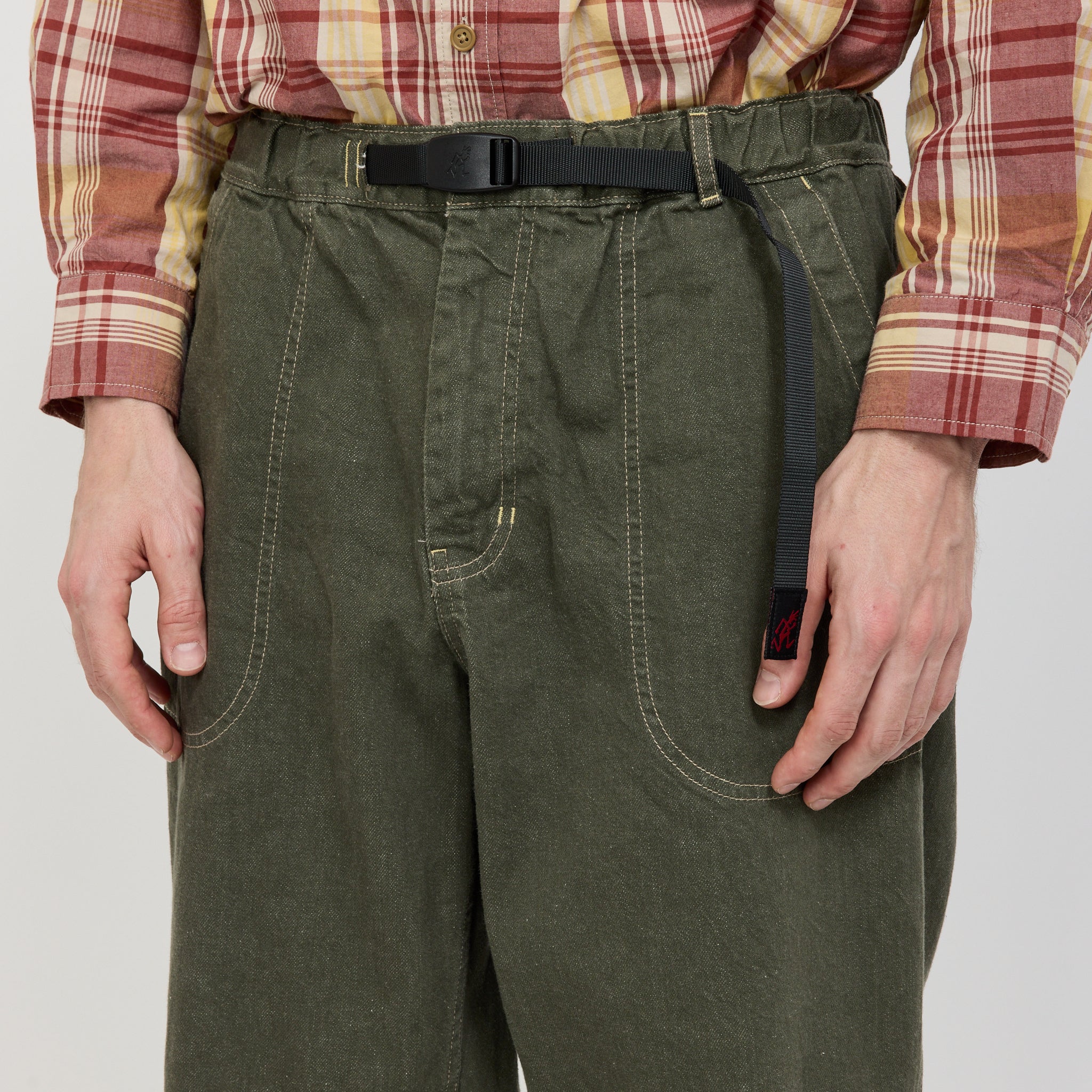 Japanese Slub Denim Pant Dark Sage