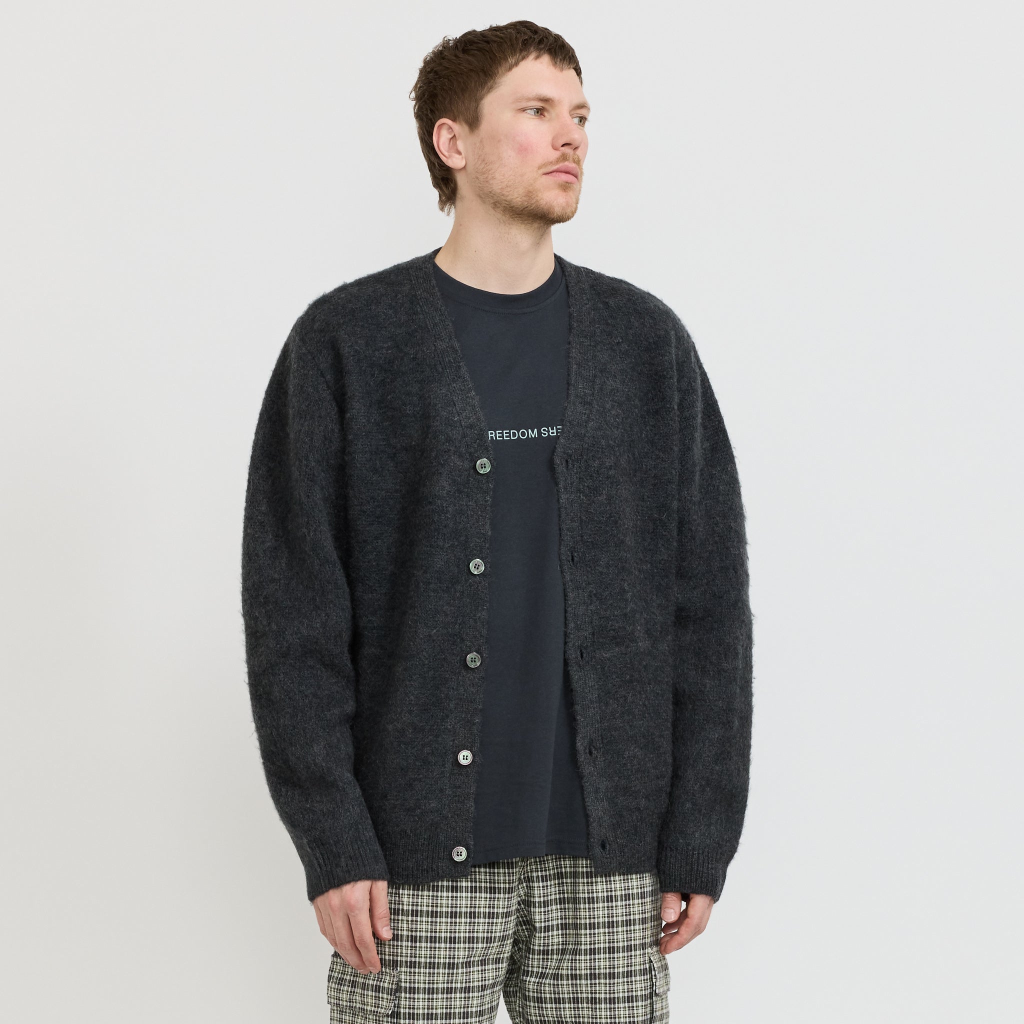 Gramicci Mohair Cardigan Charcoal