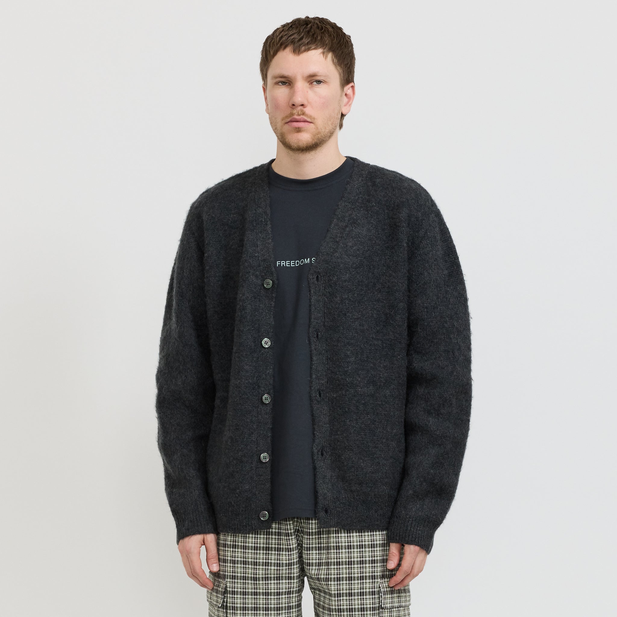 Gramicci Mohair Cardigan Charcoal