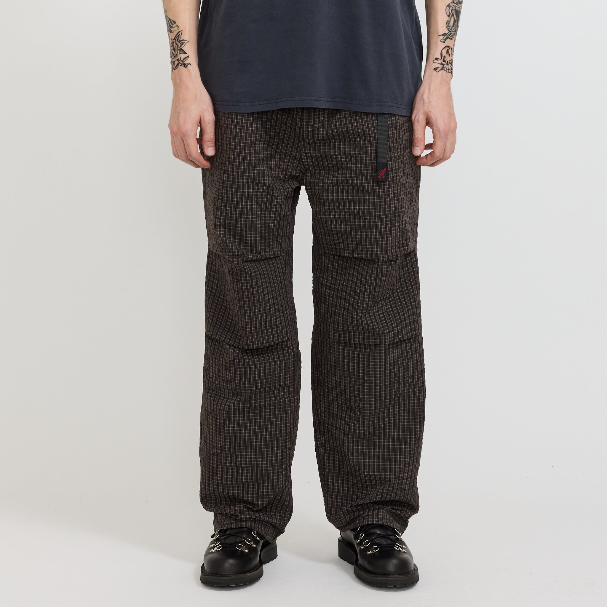 Northside Plaid Pant Deep Brown