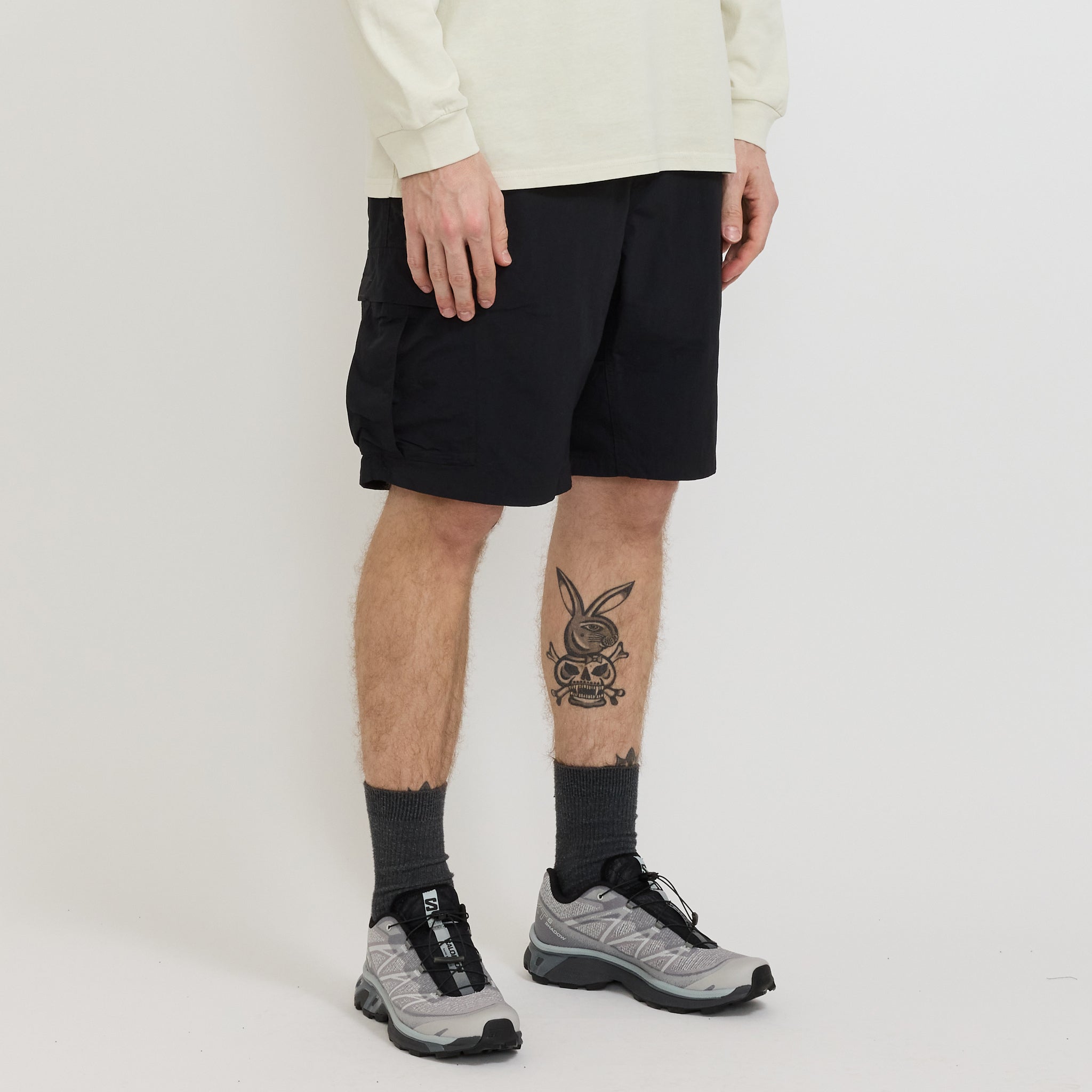 Nylon Explorer Cargo Short Black
