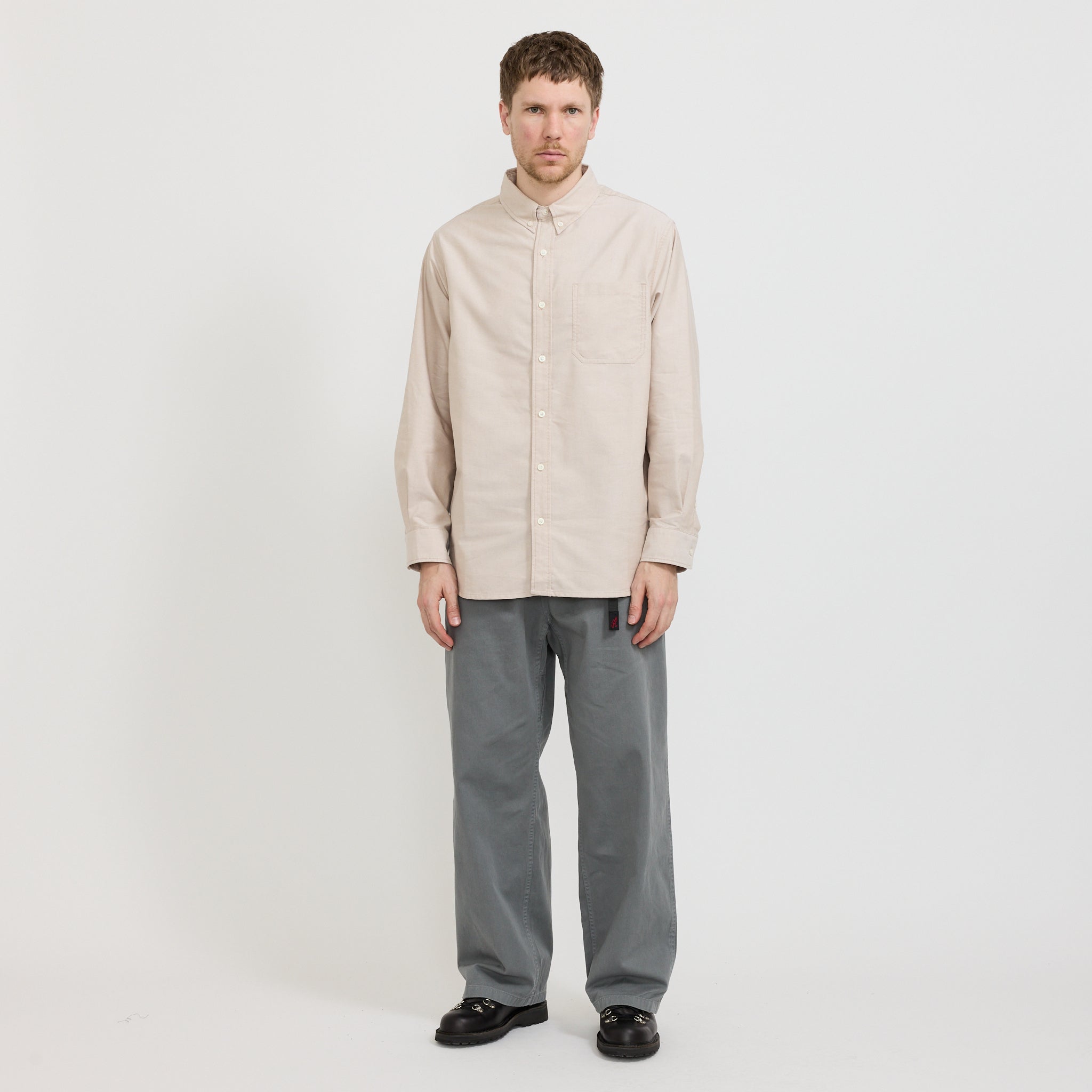 Oxford Button Down Stance Shirt Ecru