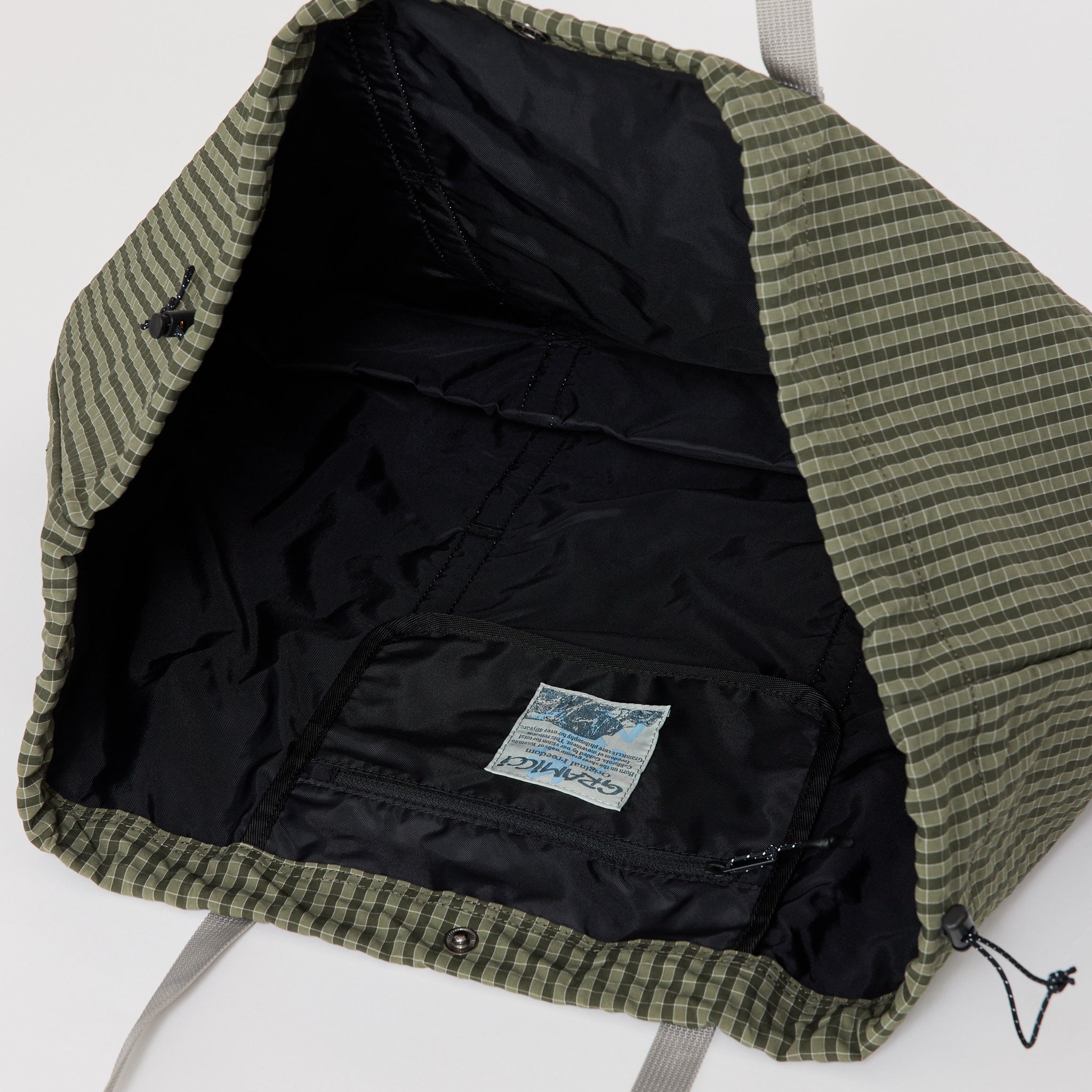 Gramicci | Plaid Climbing Tote Olive | Maplestore