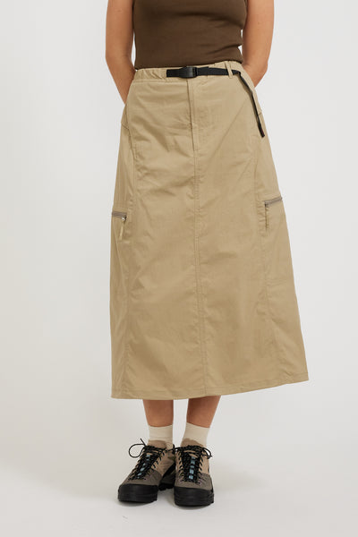 Gramicci | Softshell Nylon Skirt Taupe | Maplestore