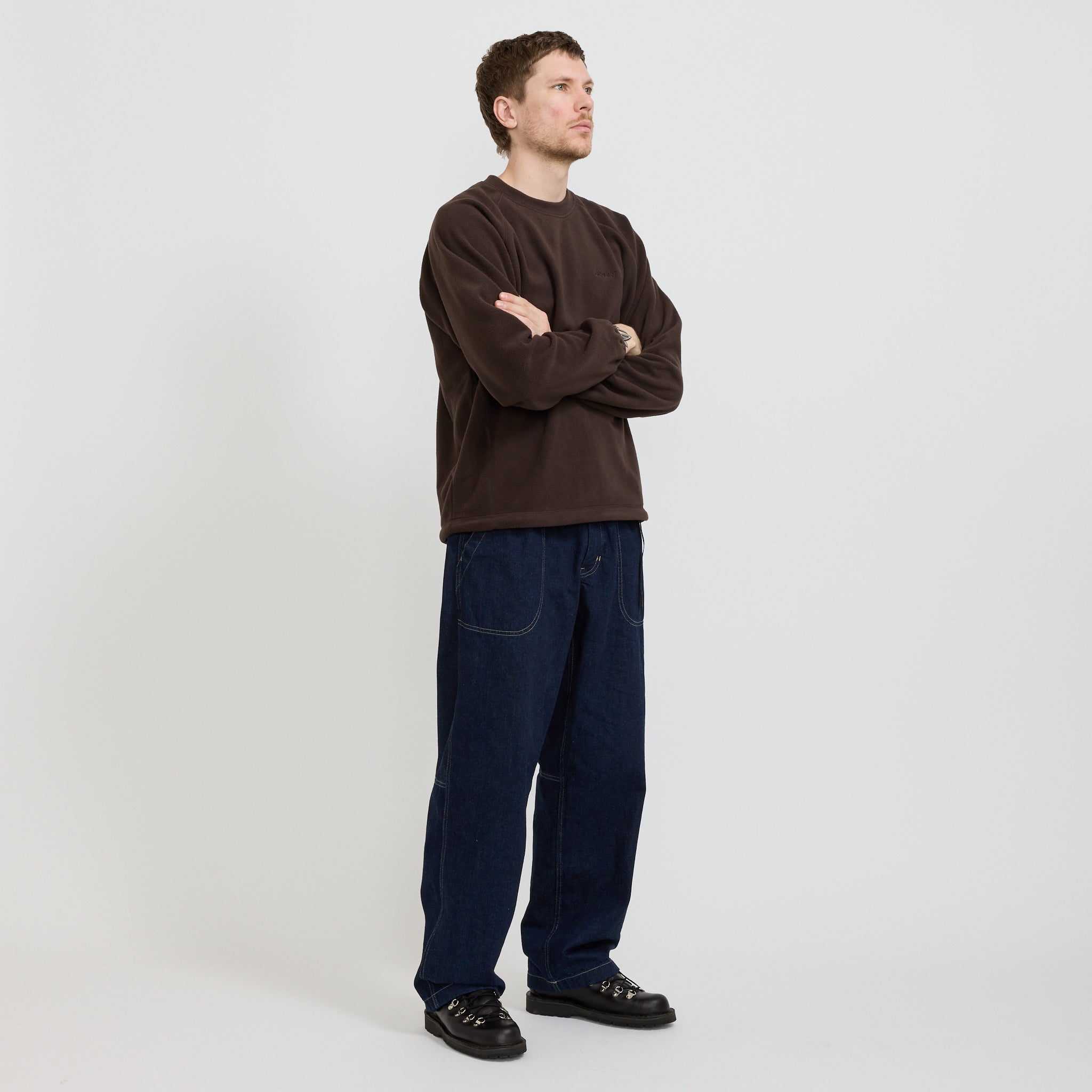 Thermal Fleece Crew Tobacco
