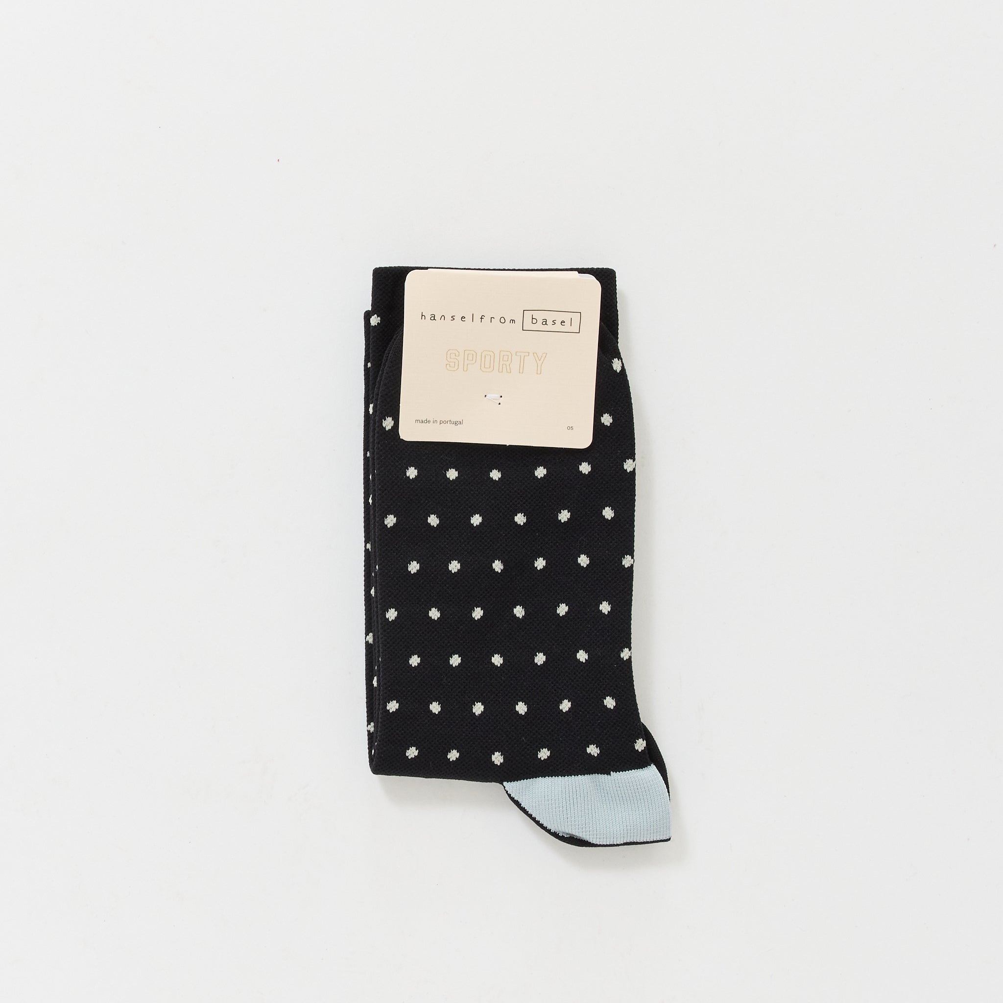 Hansel From Basel | Tiny Dot Sporty Crew Black | Maplestore