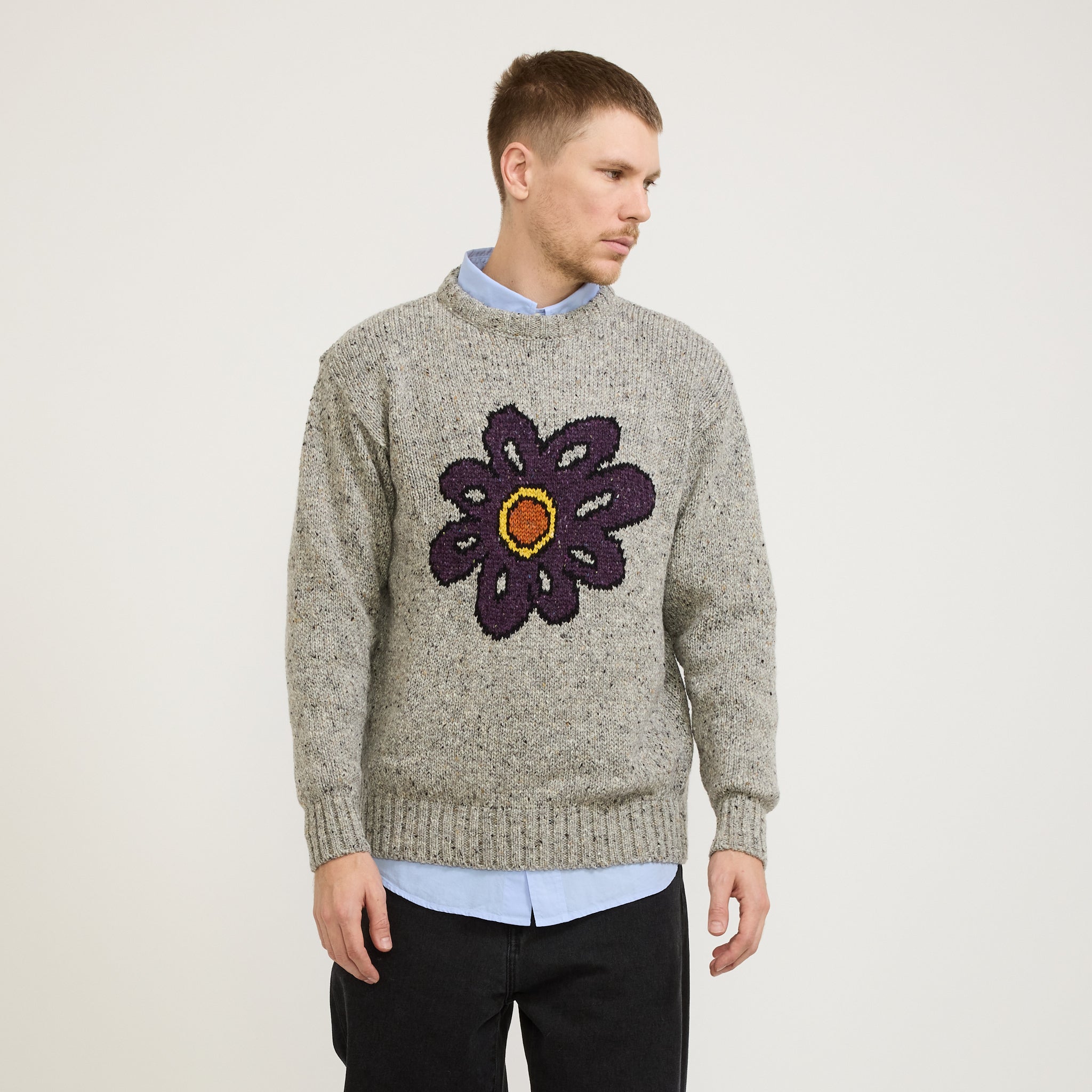 Howlin | Big Flower Lover Pullover Silver | Maplestore