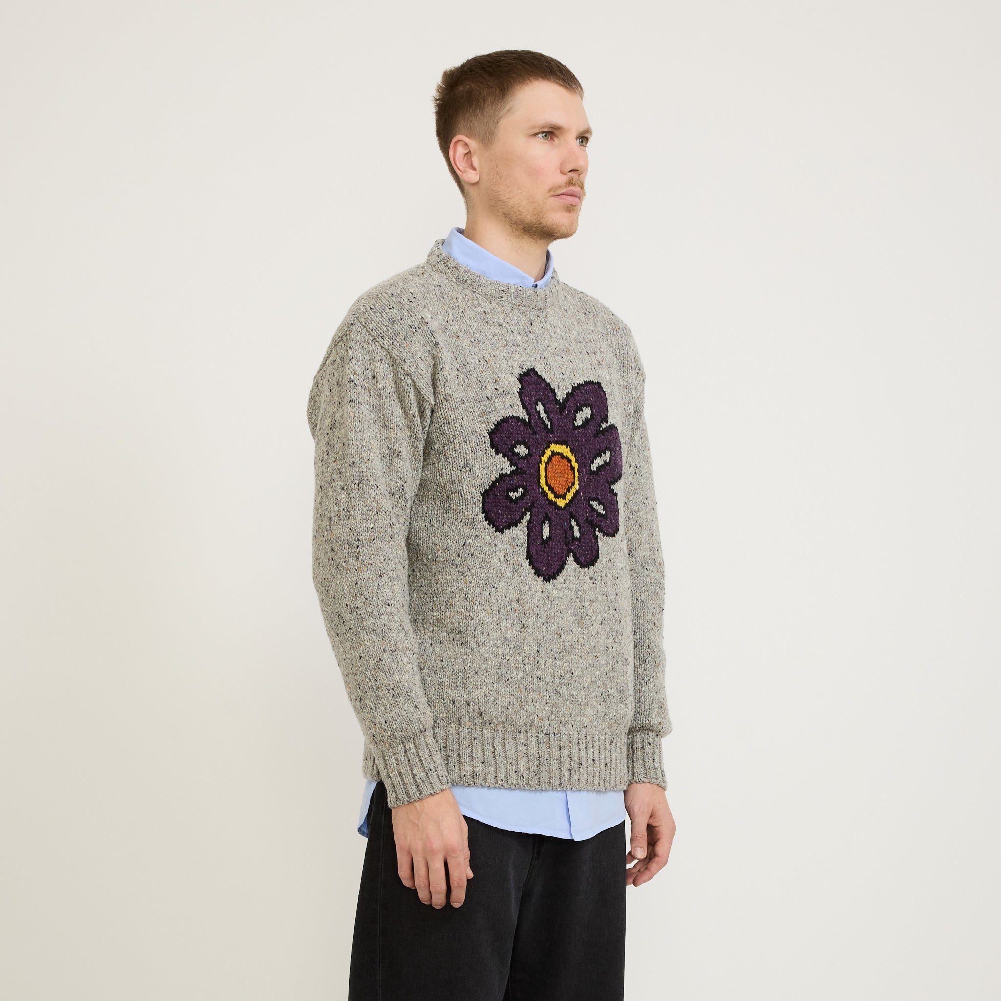 Howlin | Big Flower Lover Pullover Silver | Maplestore
