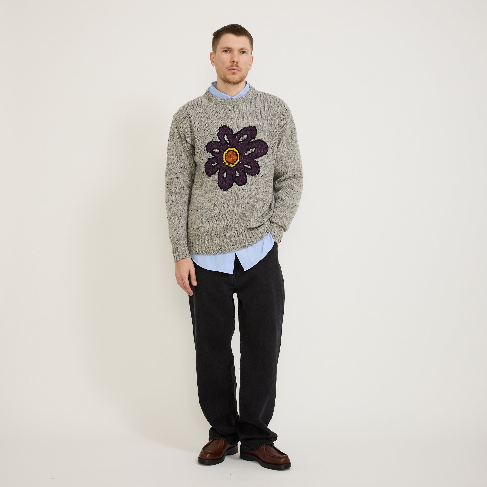 Howlin | Big Flower Lover Pullover Silver | Maplestore