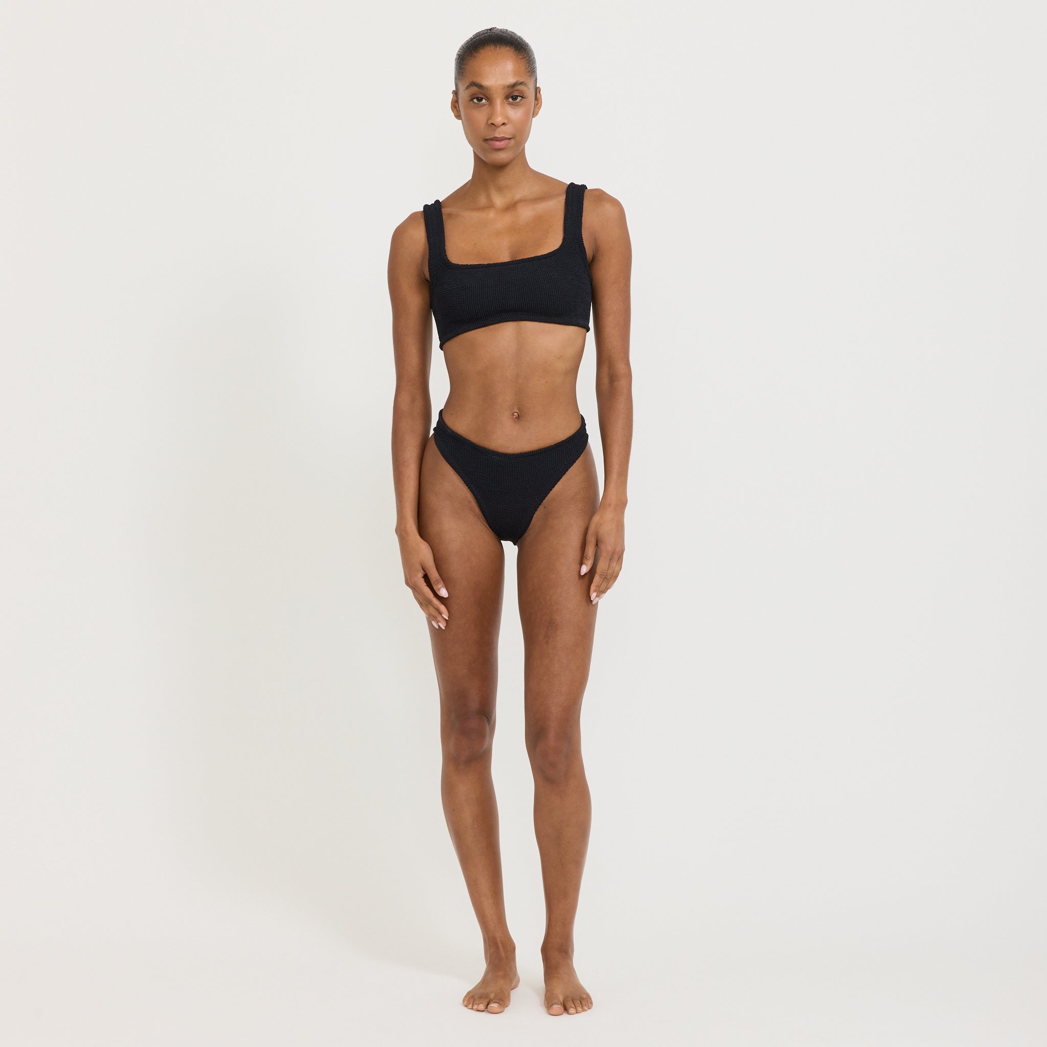 Xandra Bikini Black Crinkle