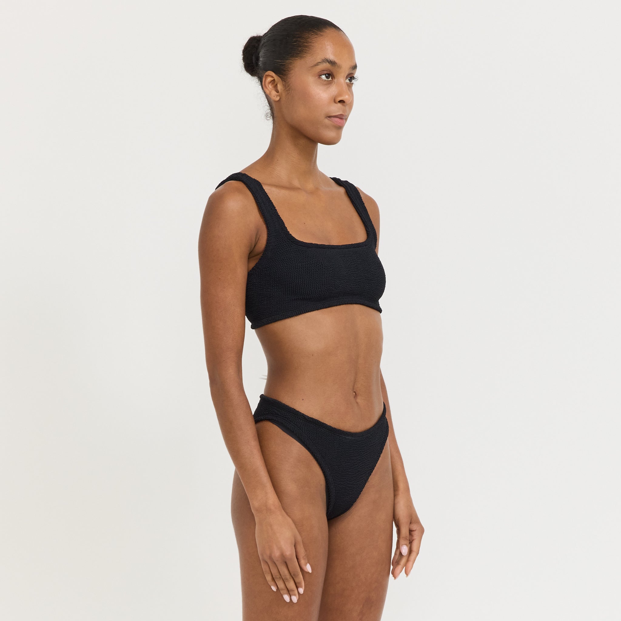 Xandra Bikini Black Crinkle
