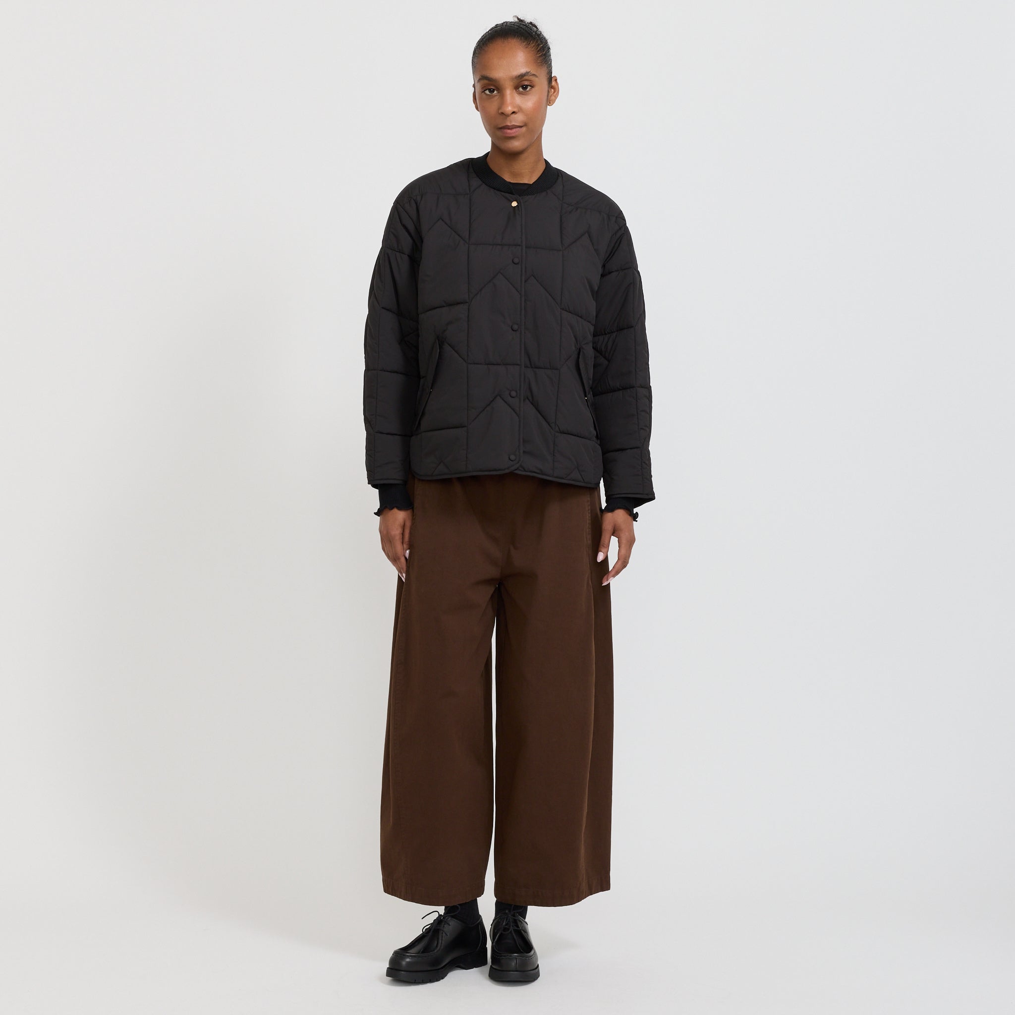 Karen Walker | Quilted Monogram Jacket Black/Brown | Maplestore