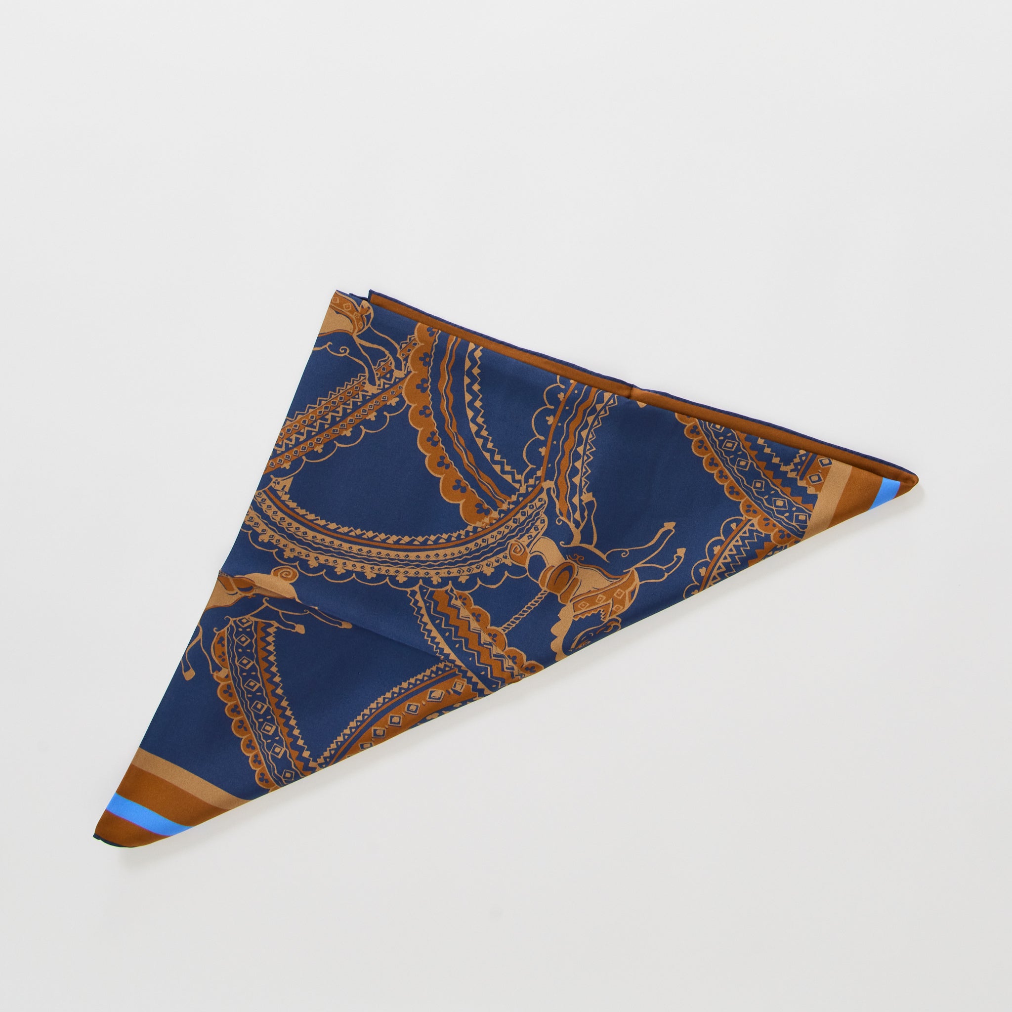 Karen Walker | Carousel Classic Silk Scarf Navy Multi | Maplestore