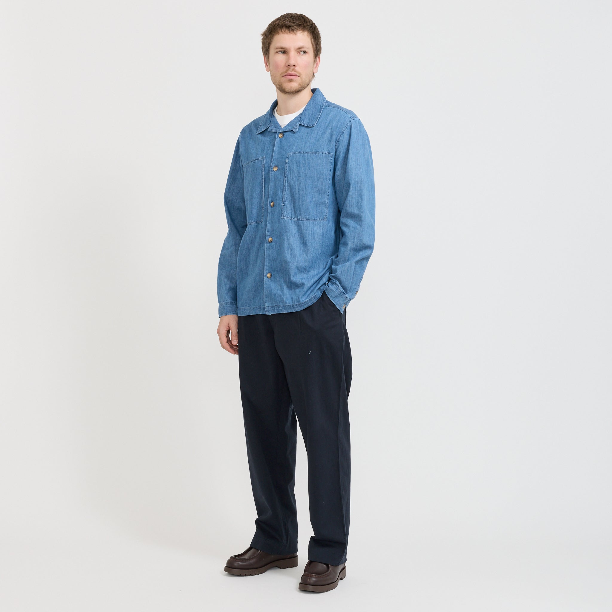 Kestin | Durno Overshirt Washed Denim | Maplestore