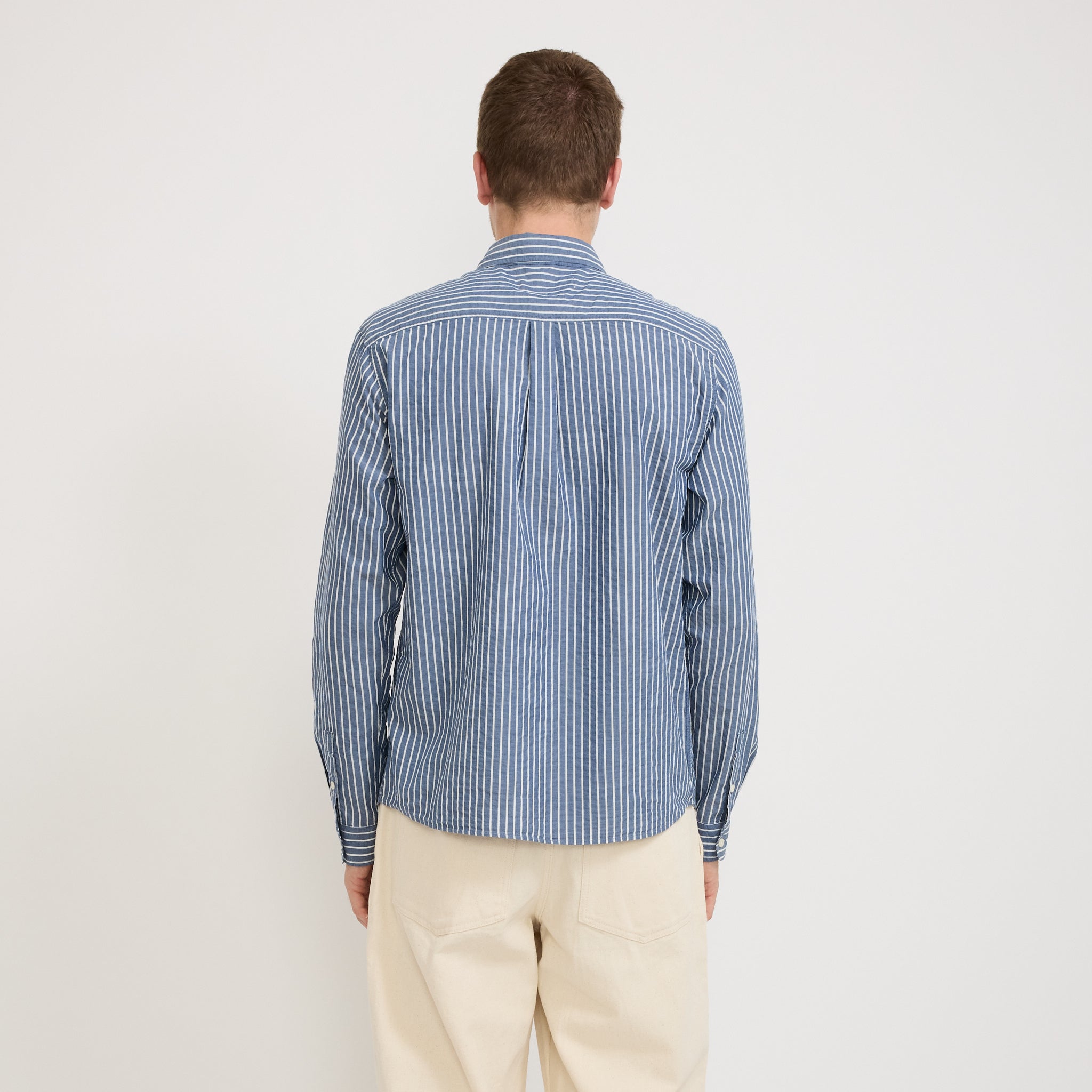 Kestin | Dirleton Shirt Blue/White Stripe | Maplestore