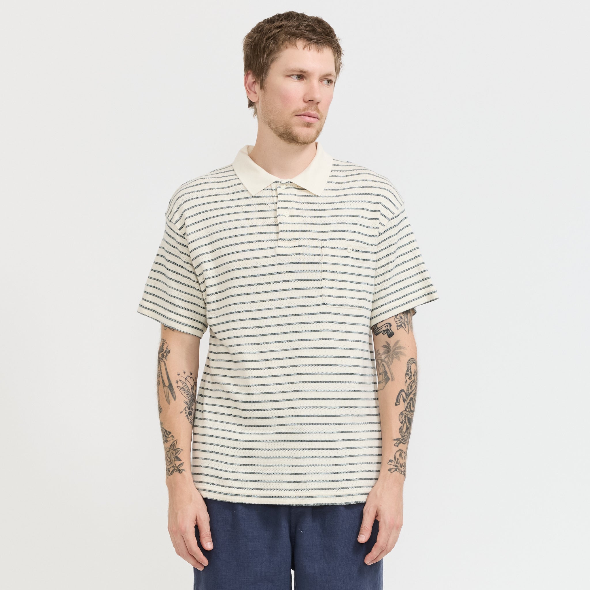 Kestin | Dunn Polo Ecru/Green | Maplestore