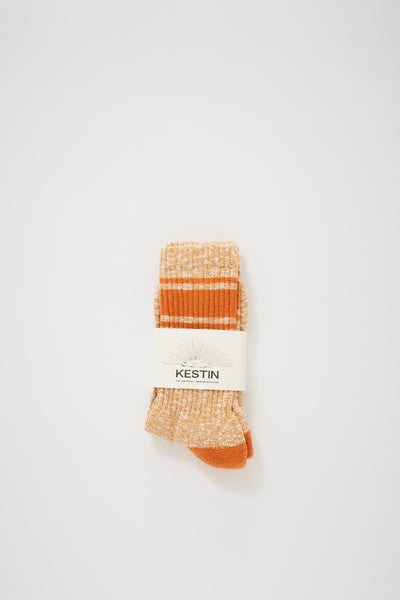 Kestin | Elgin Cotton Sock in Rust Marl / Tangerine | Maplestore