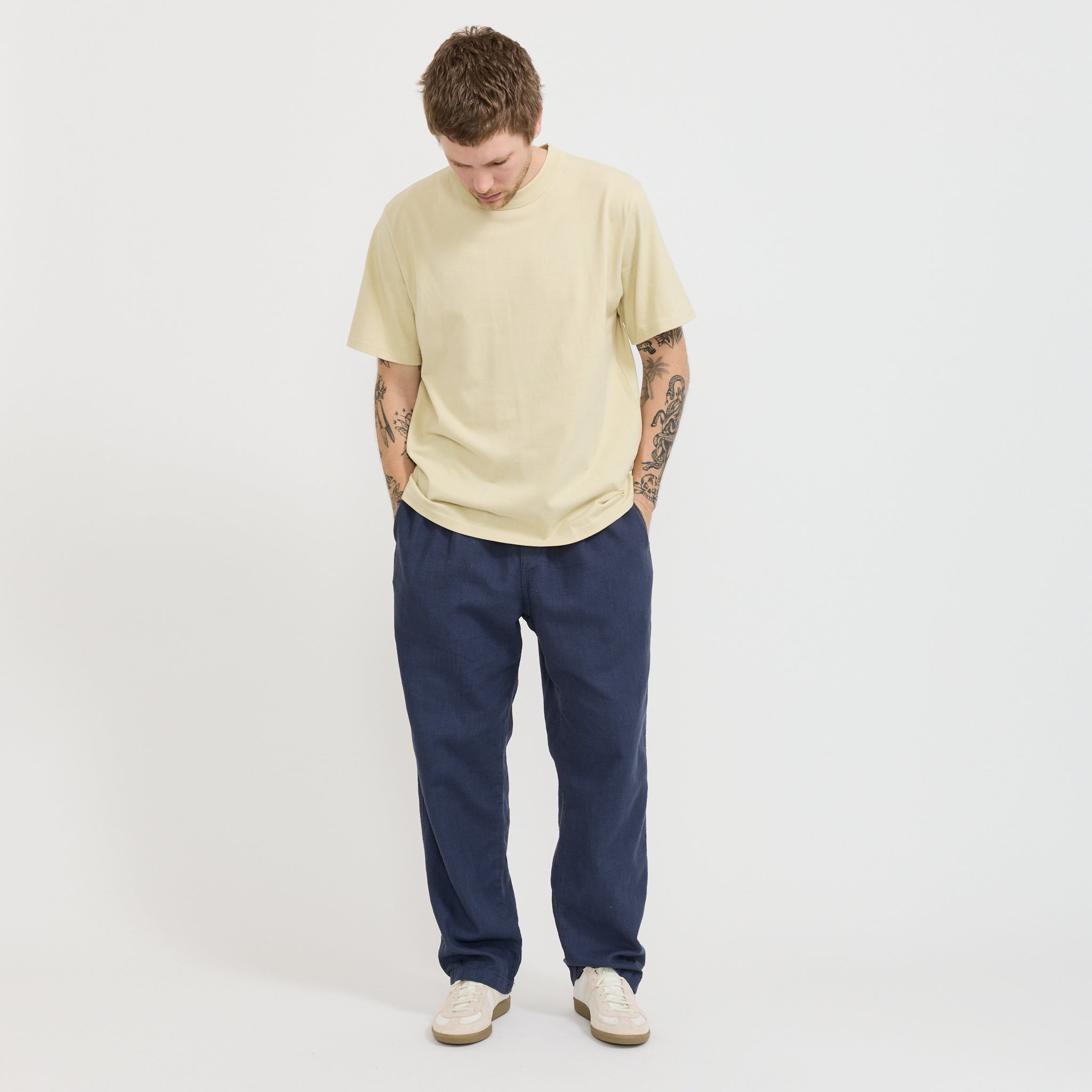 Kestin | Doune Pant Navy Slub | Maplestore