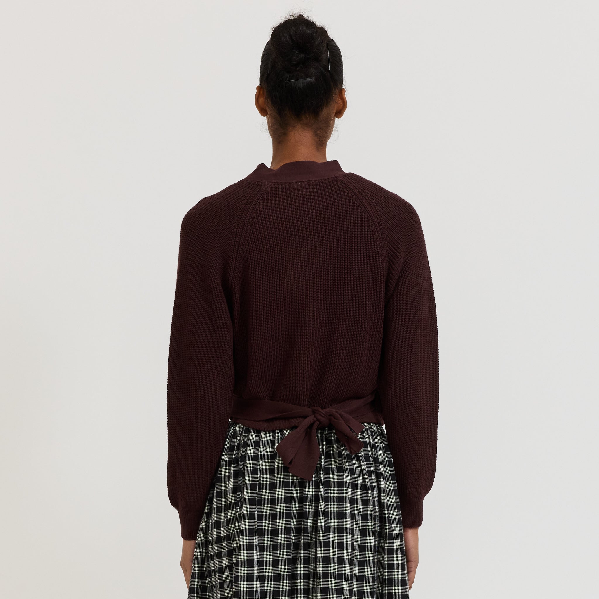 Kowtow | Composure Cardigan Mahogany | Maplestore