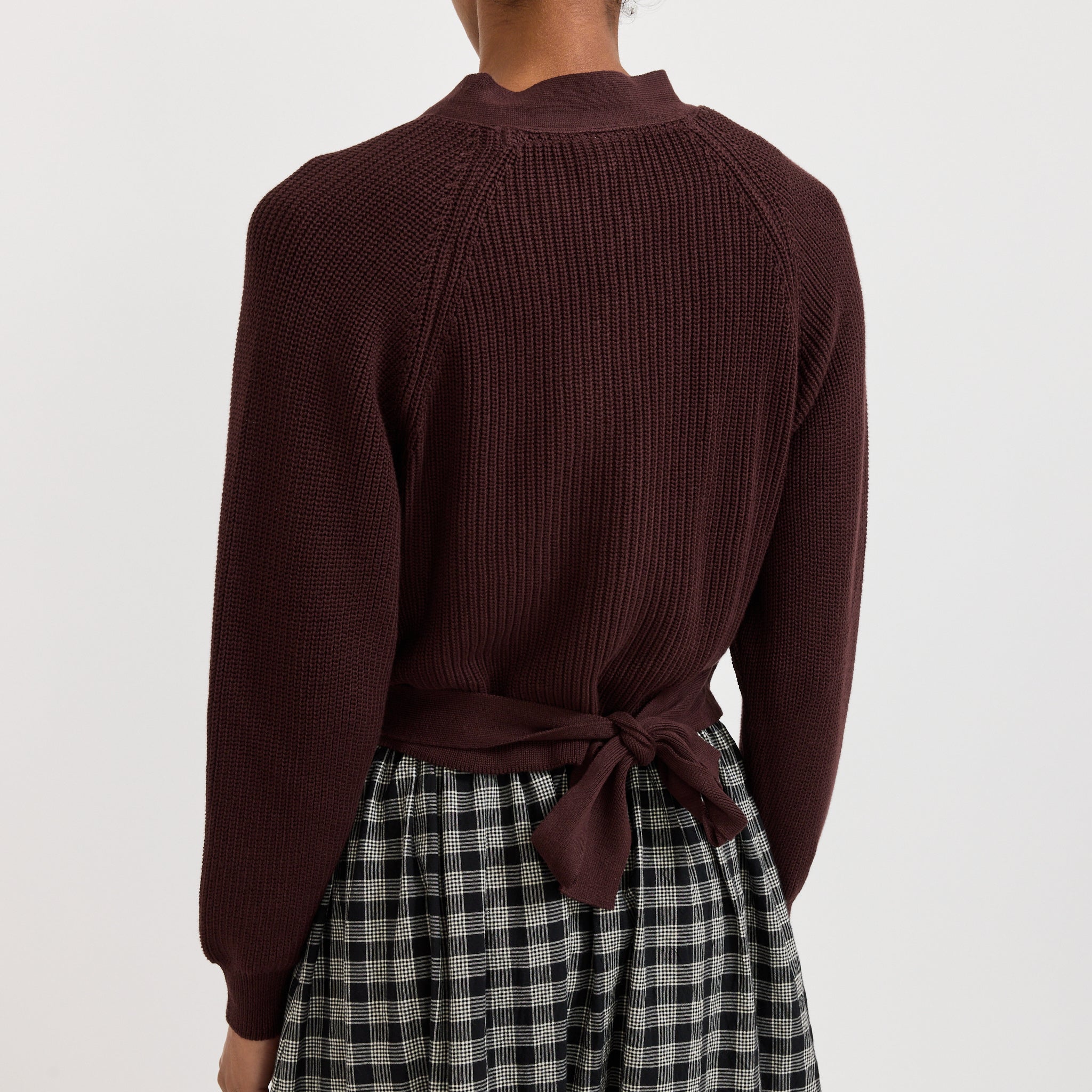 Kowtow | Composure Cardigan Mahogany | Maplestore