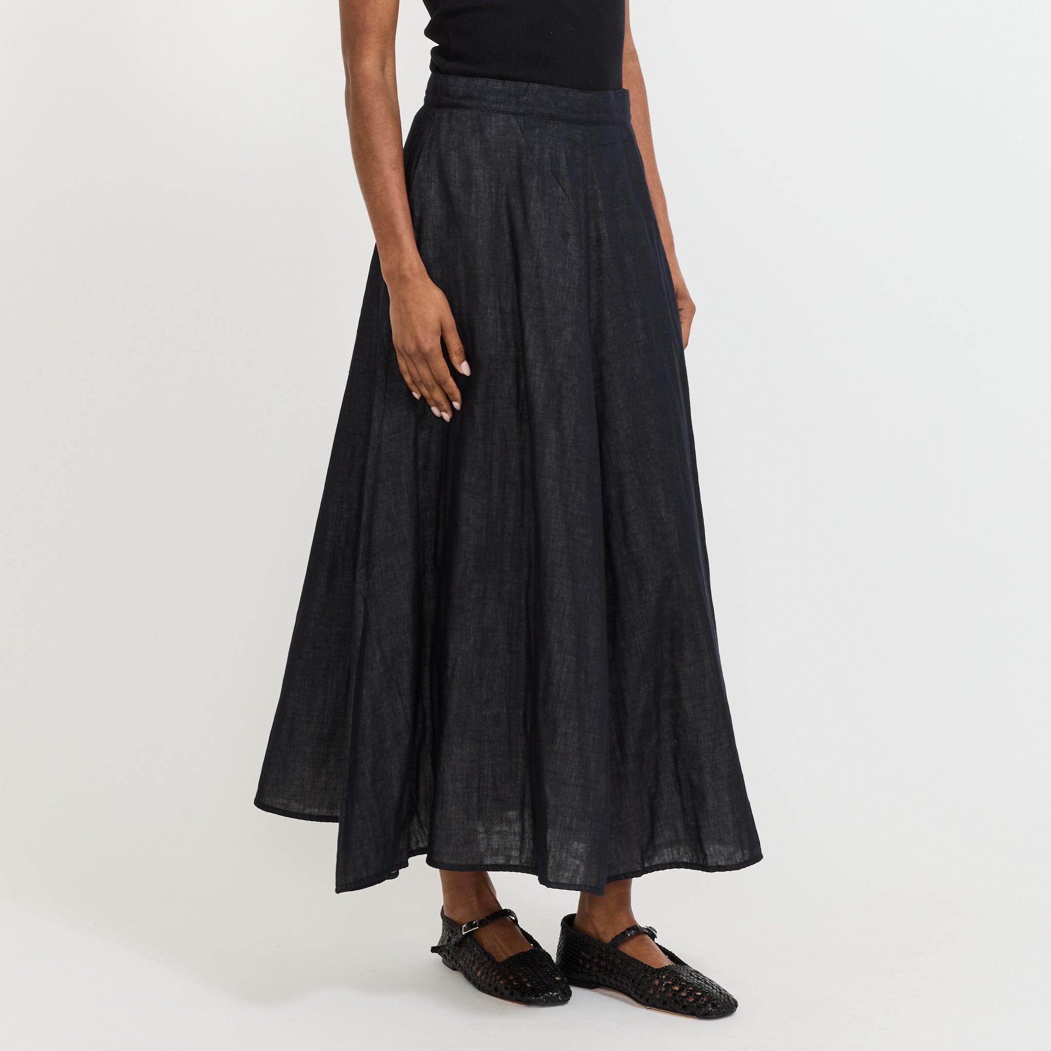 Rotation Skirt Black Ecru