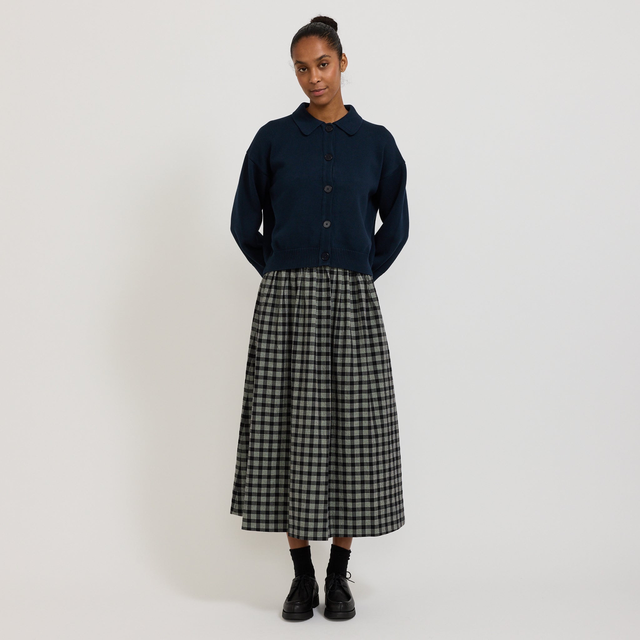 Kowtow | Utility Cardigan Indigo | Maplestore
