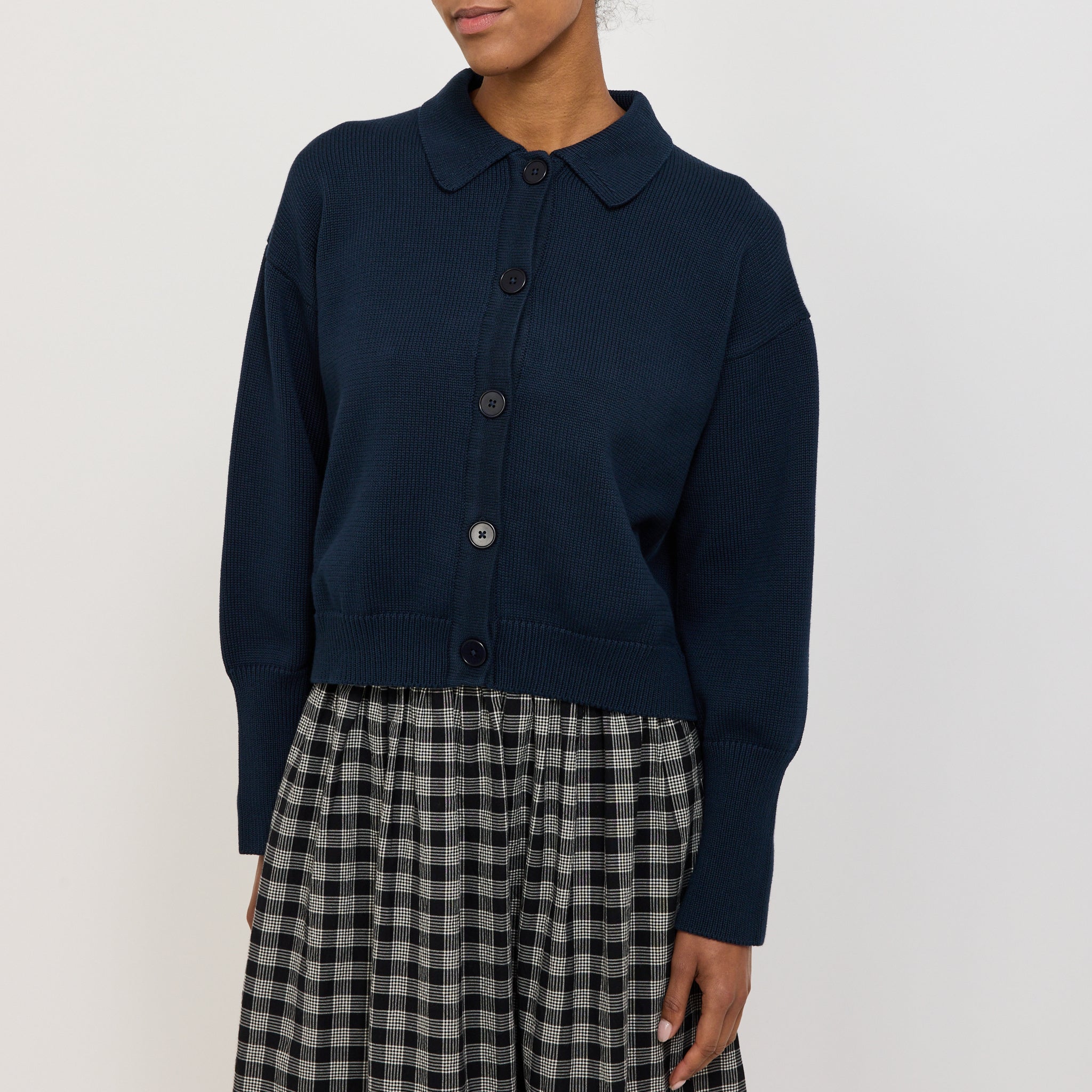 Kowtow | Utility Cardigan Indigo | Maplestore