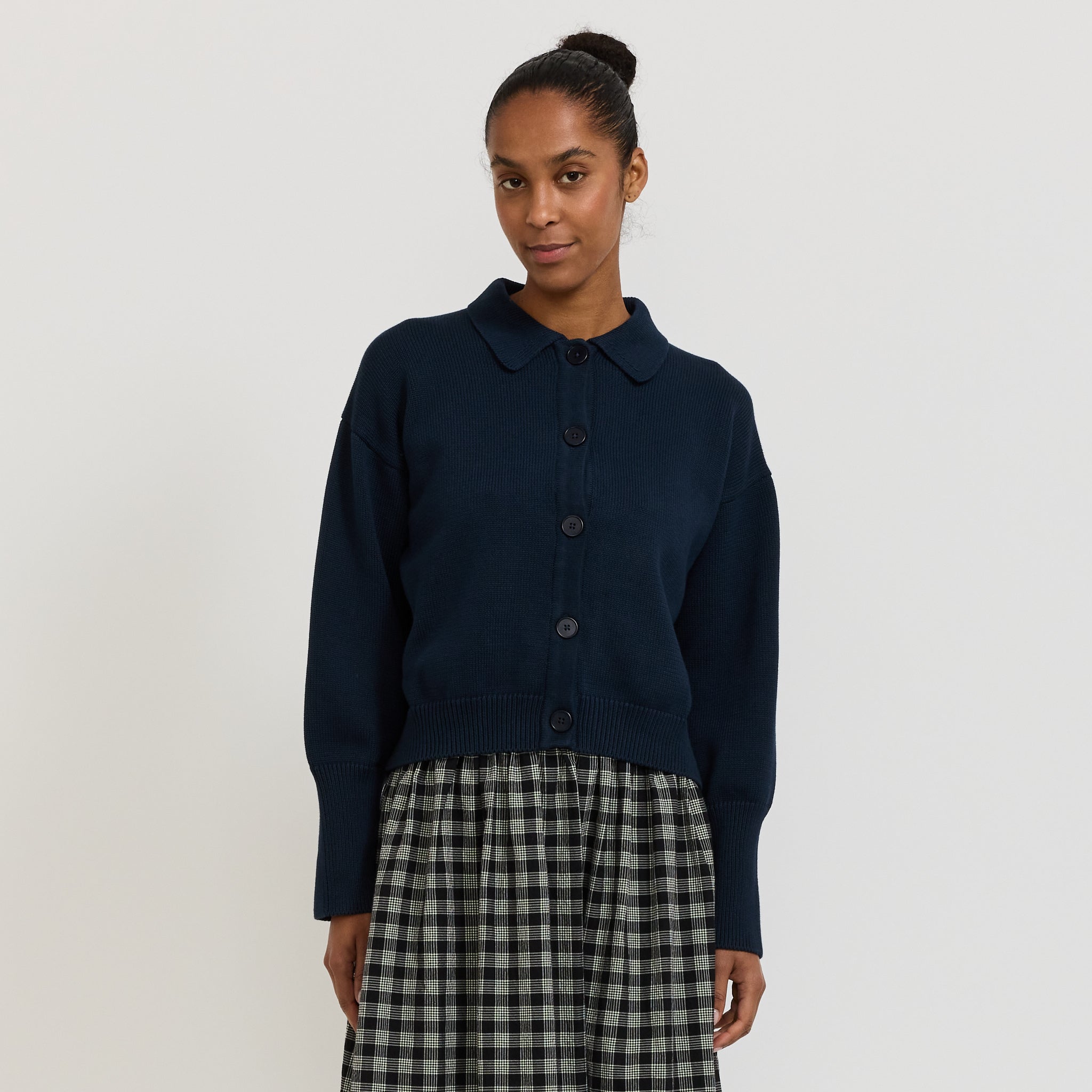 Kowtow | Utility Cardigan Indigo | Maplestore