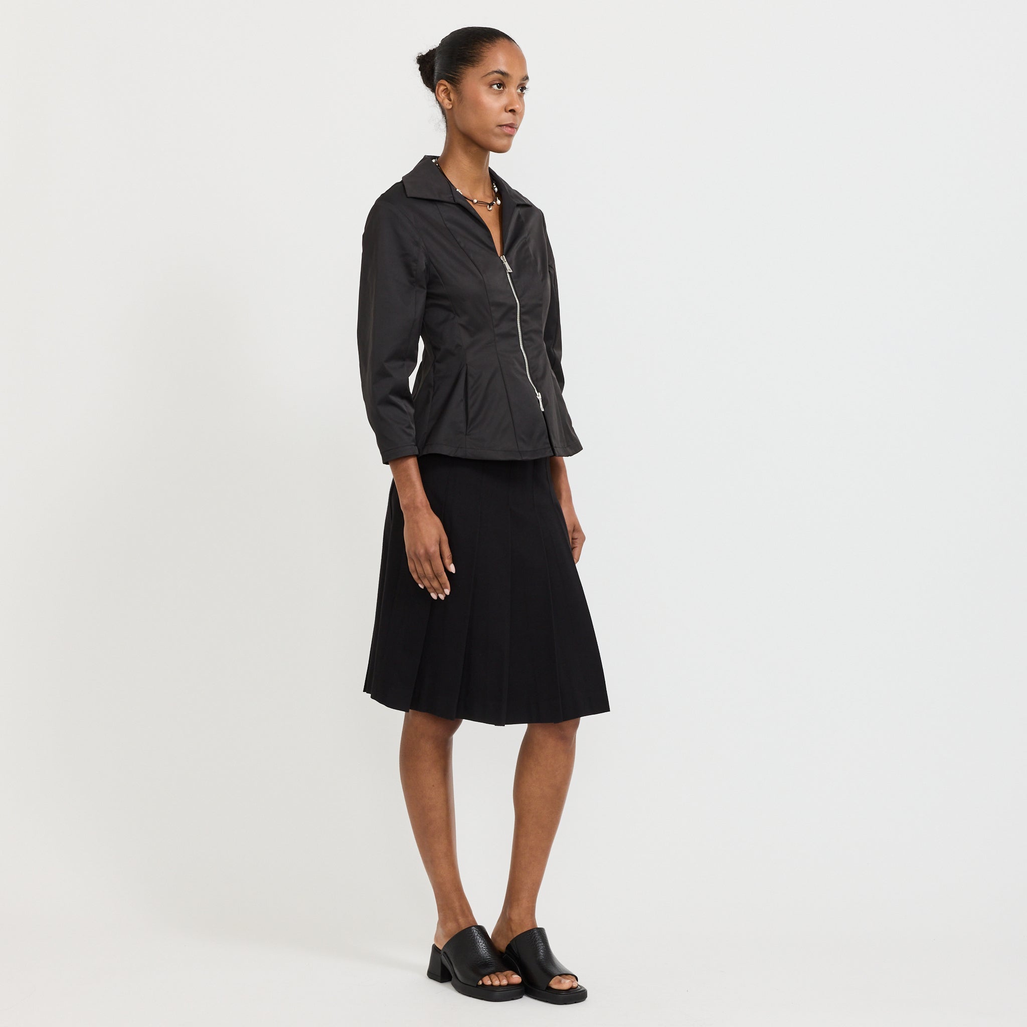 Harlem Zippered Shirt Black
