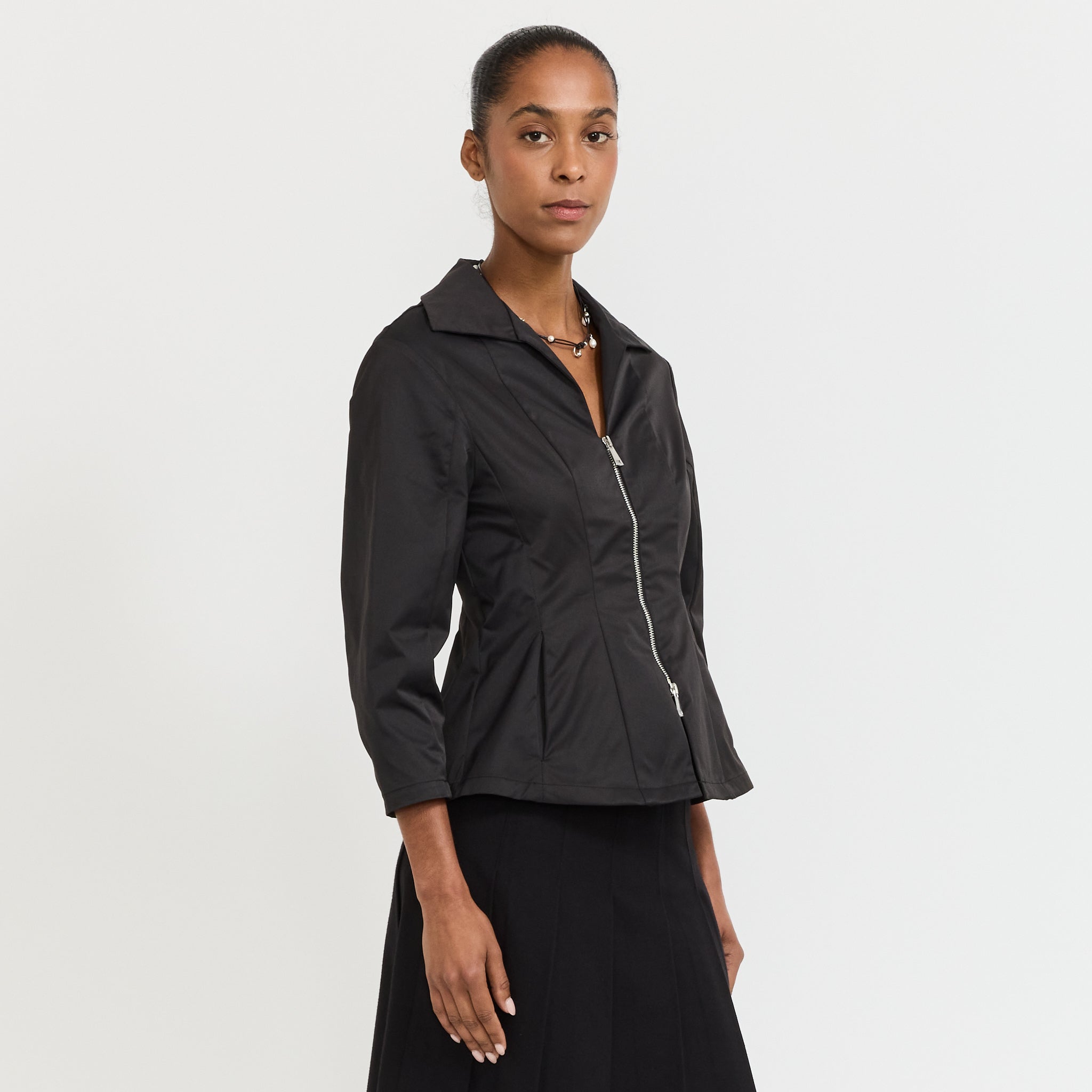 Harlem Zippered Shirt Black