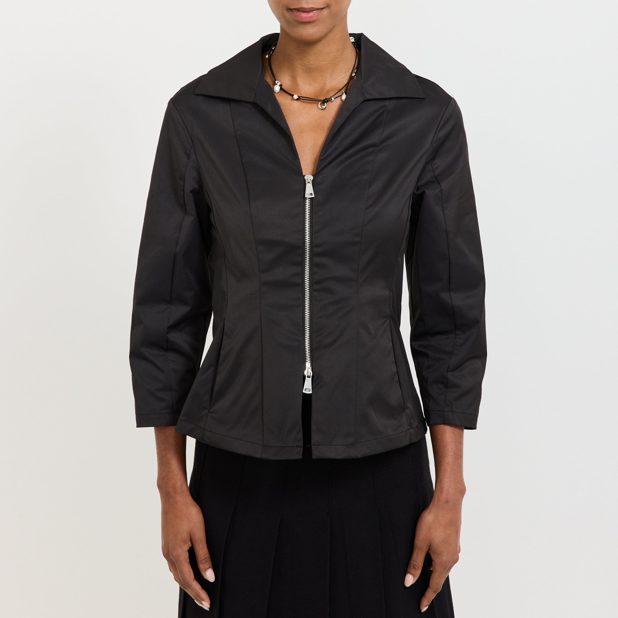 Harlem Zippered Shirt Black