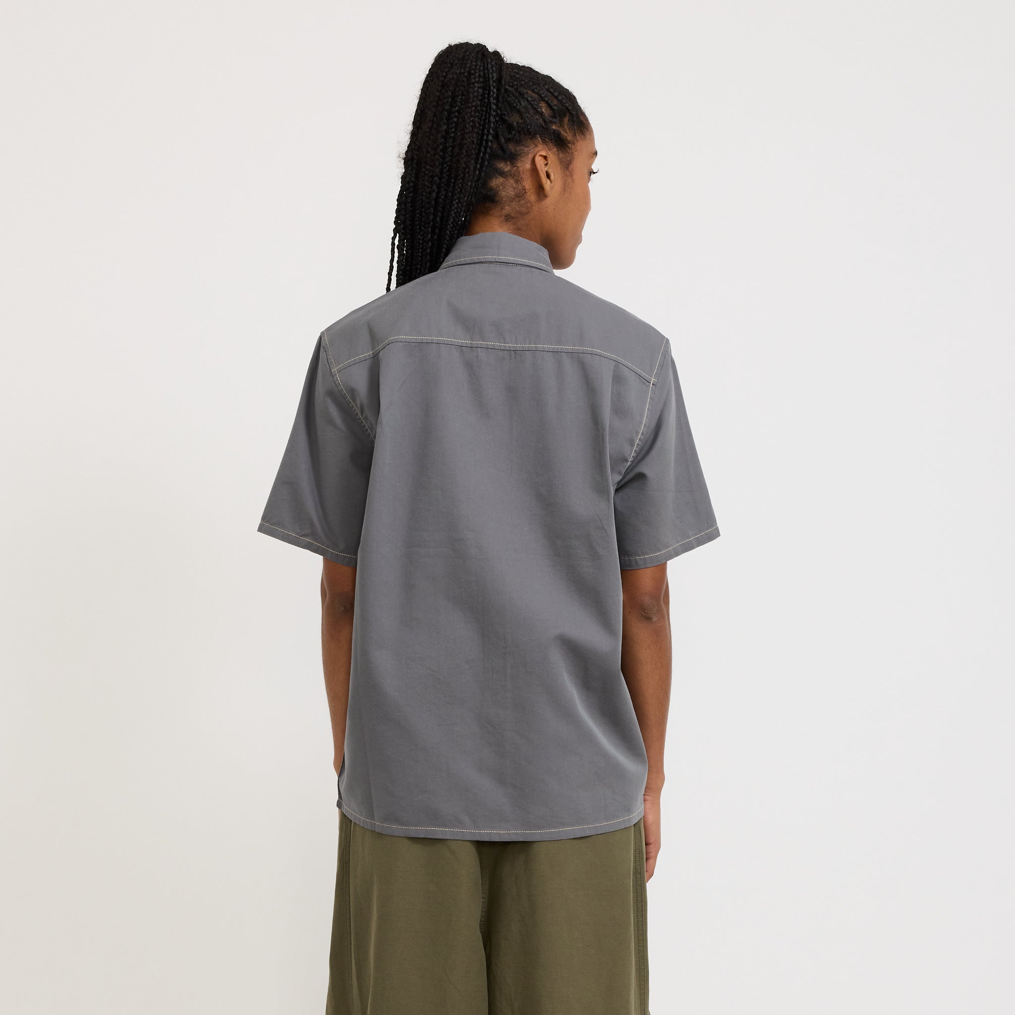 Womens Cliff Short Sleeve Shirt Charcoal