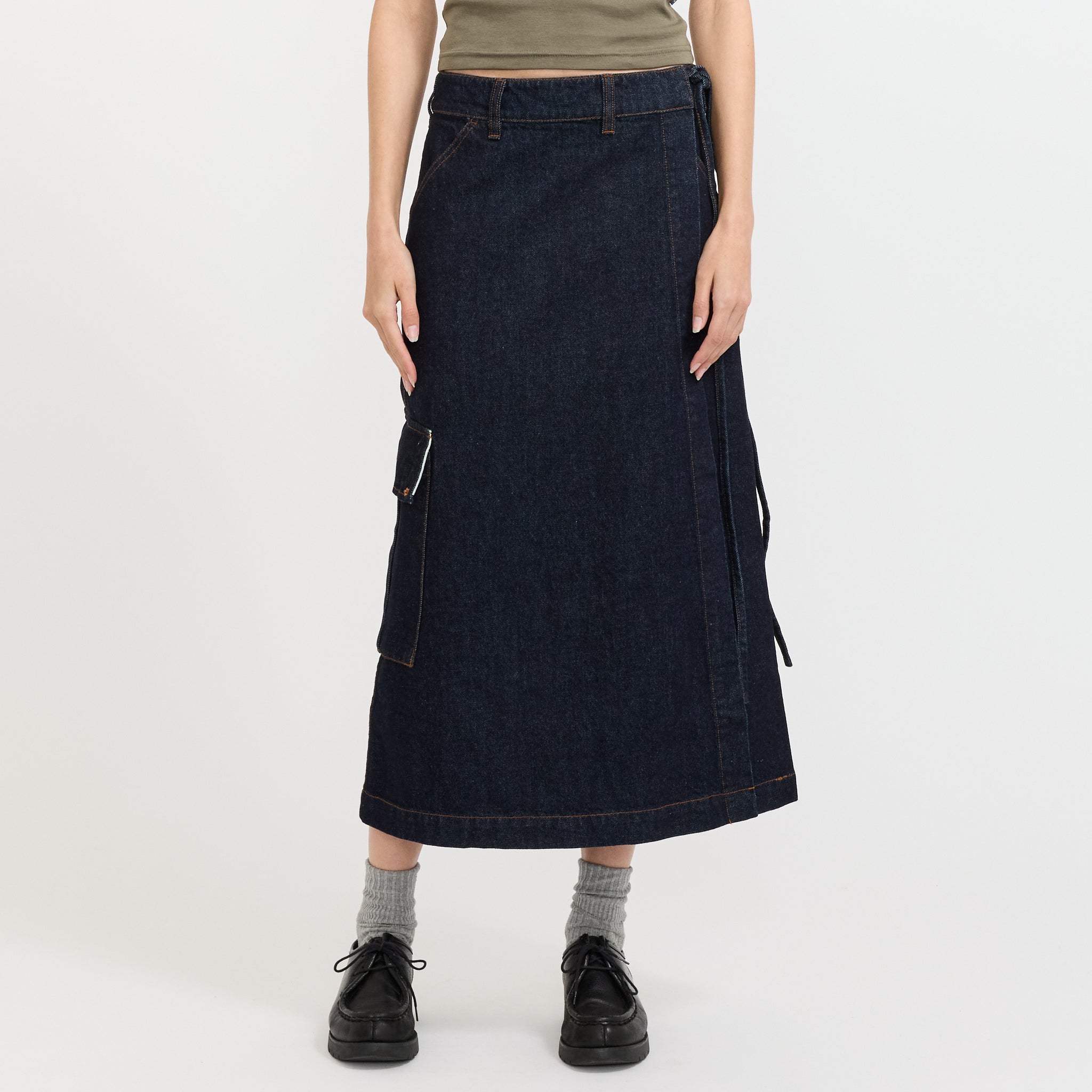 Combat Skirt Indigo Denim