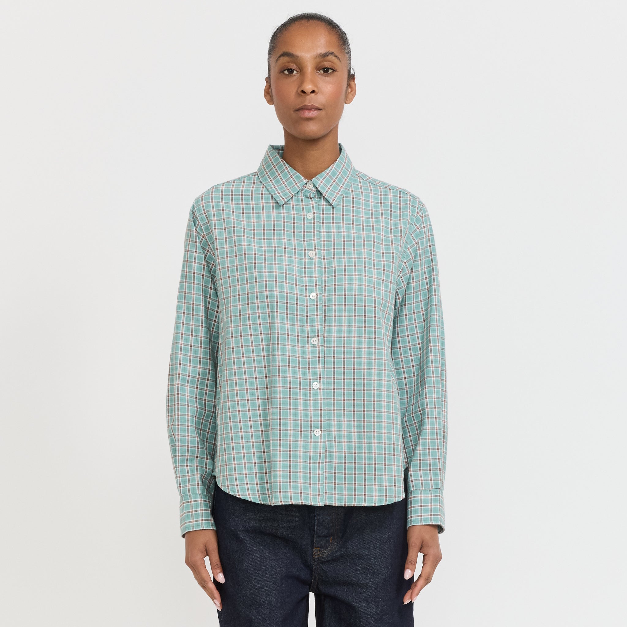 Larriet | Dume Shirt Teal Plaid | Maplestore