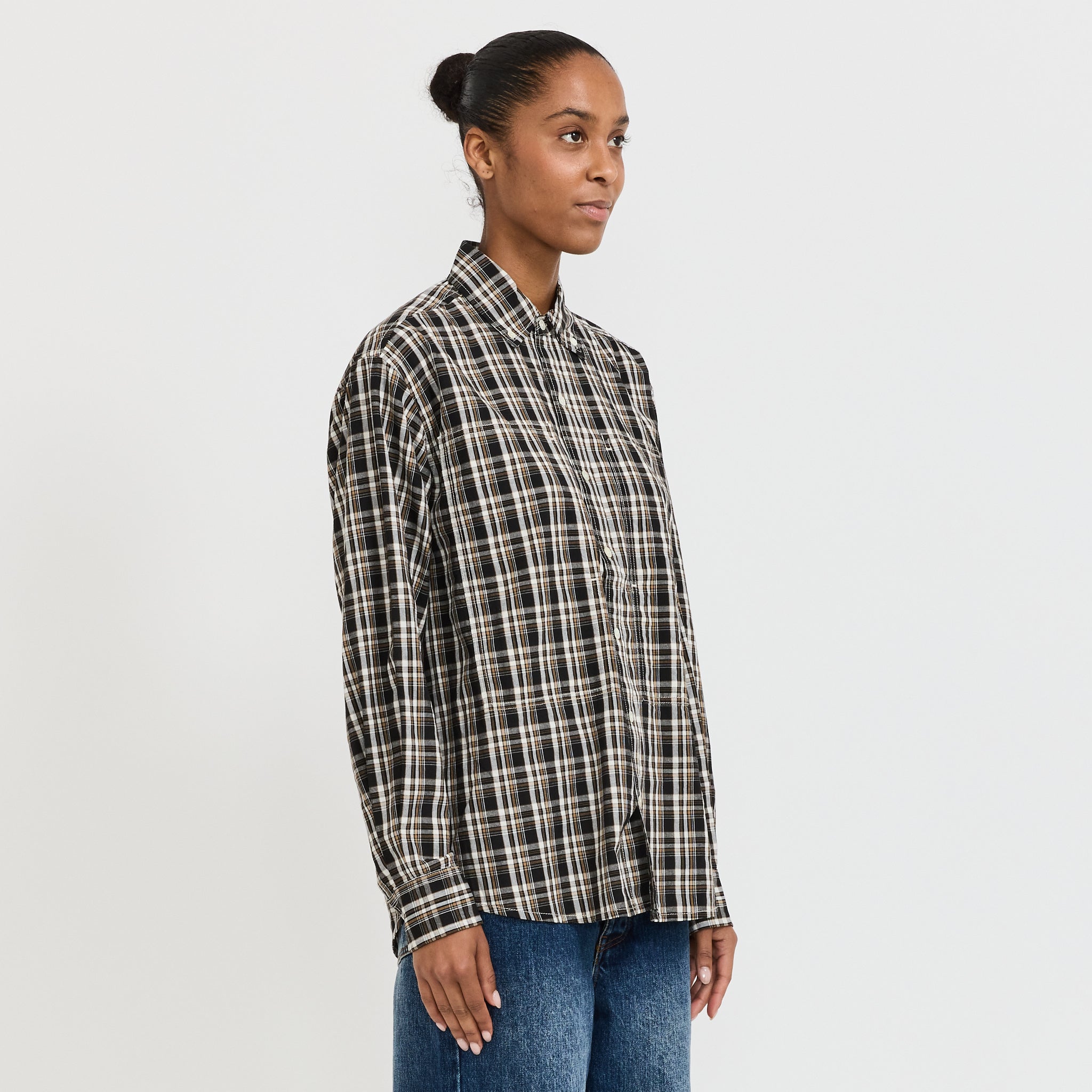 Larriet | Womens Grant Shirt Black Plaid | Maplestore