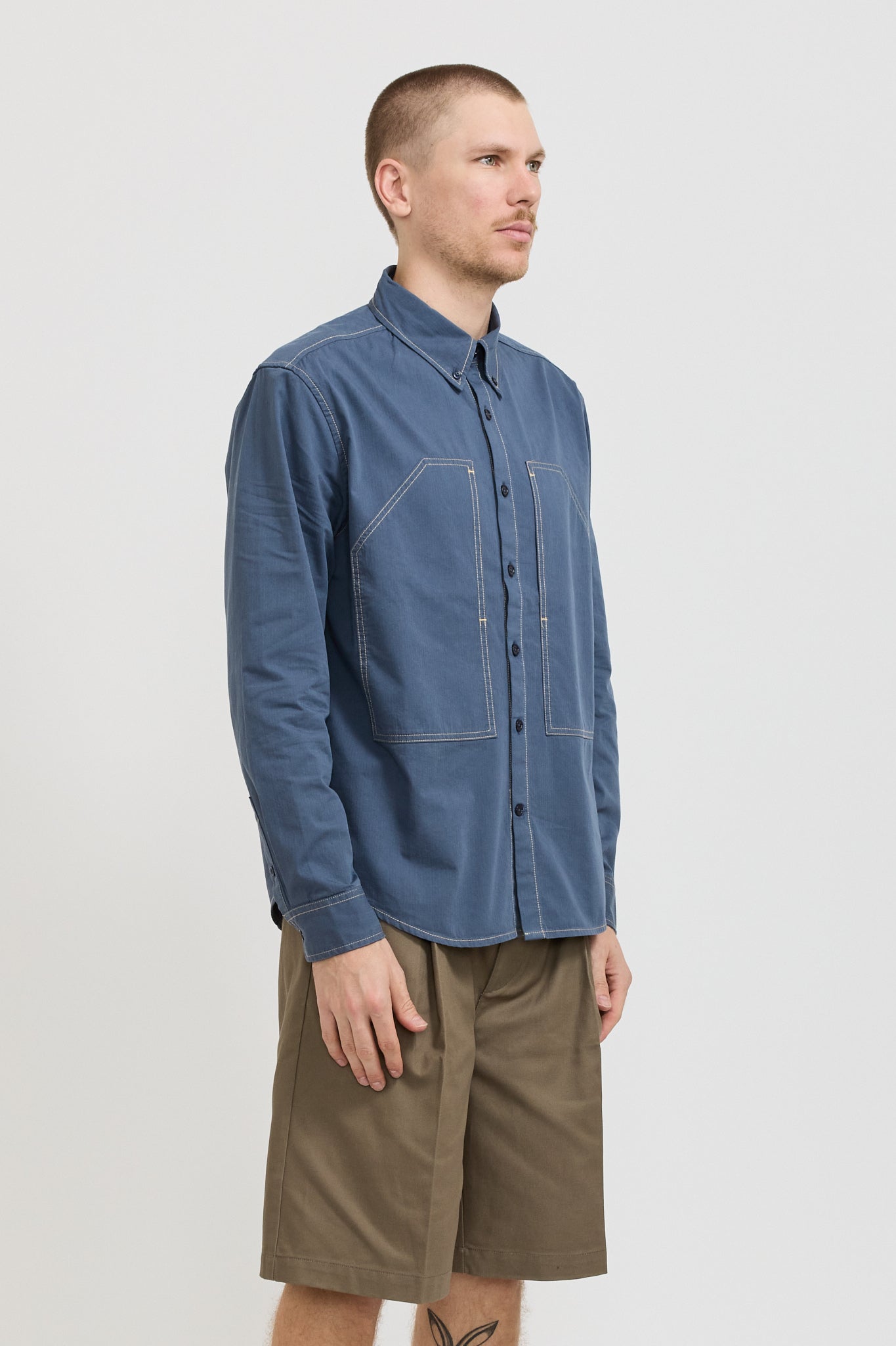 Larriet | Gully Long Sleeve Shirt Ink | Maplestore