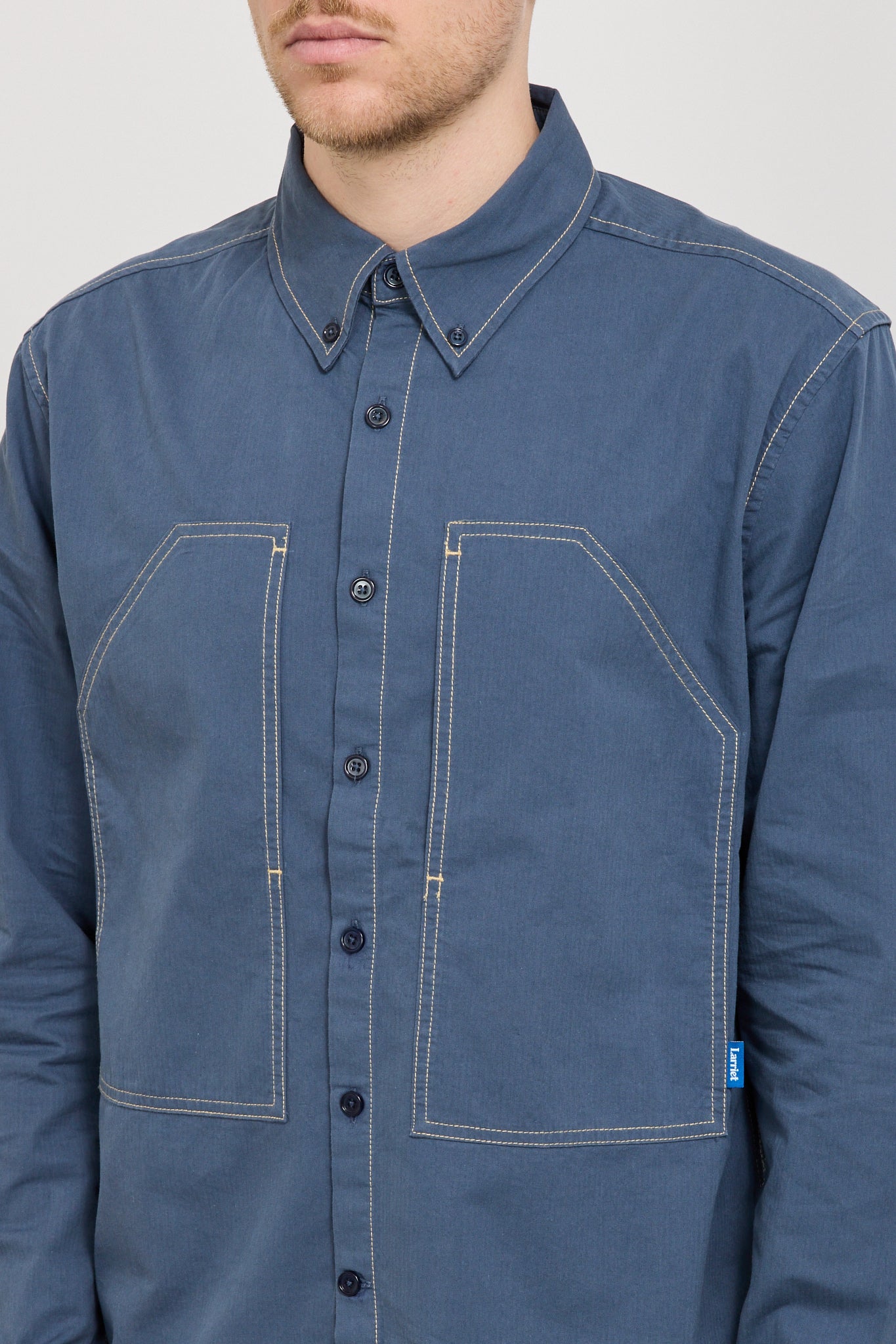 Larriet | Gully Long Sleeve Shirt Ink | Maplestore