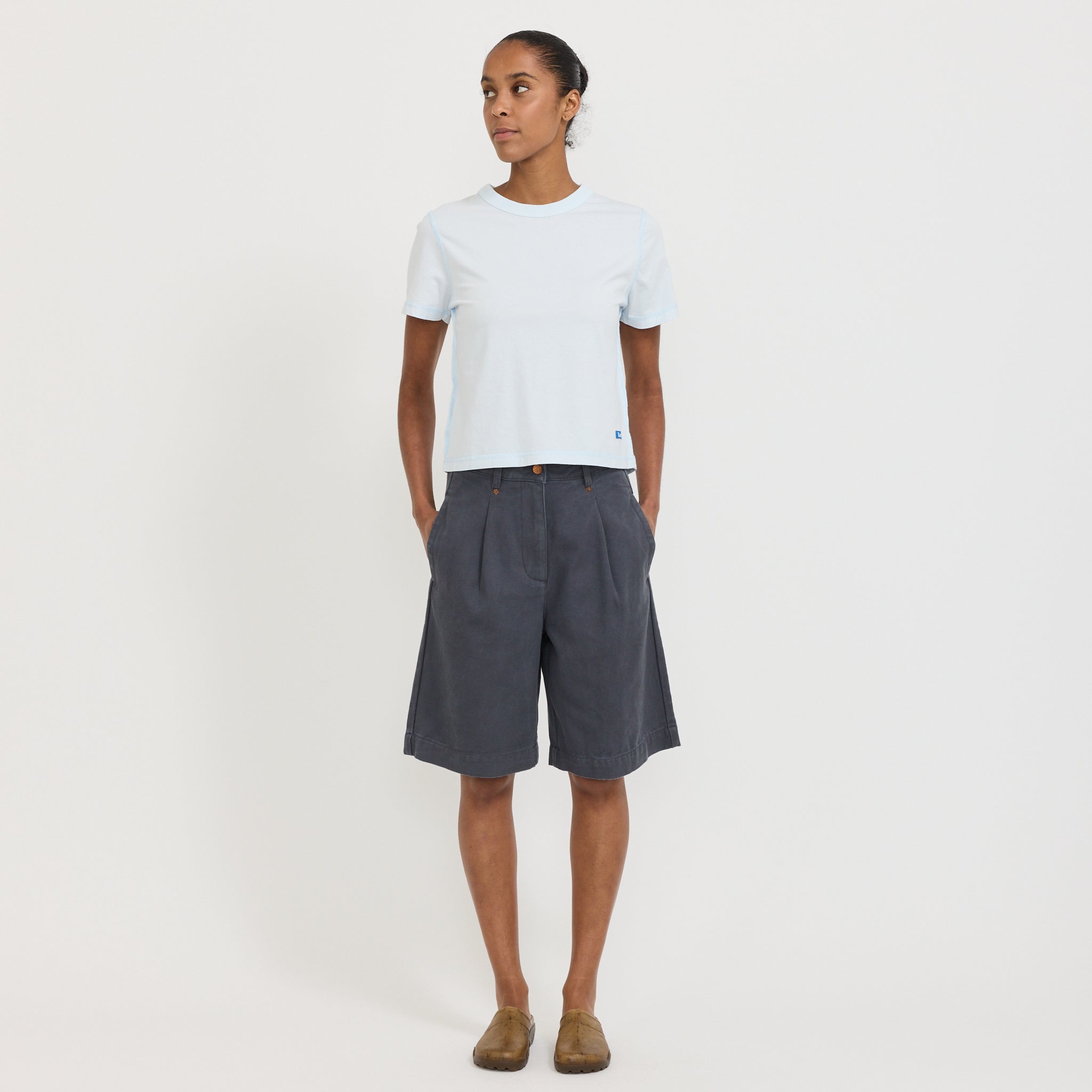 Womens Chino Short Charcoal