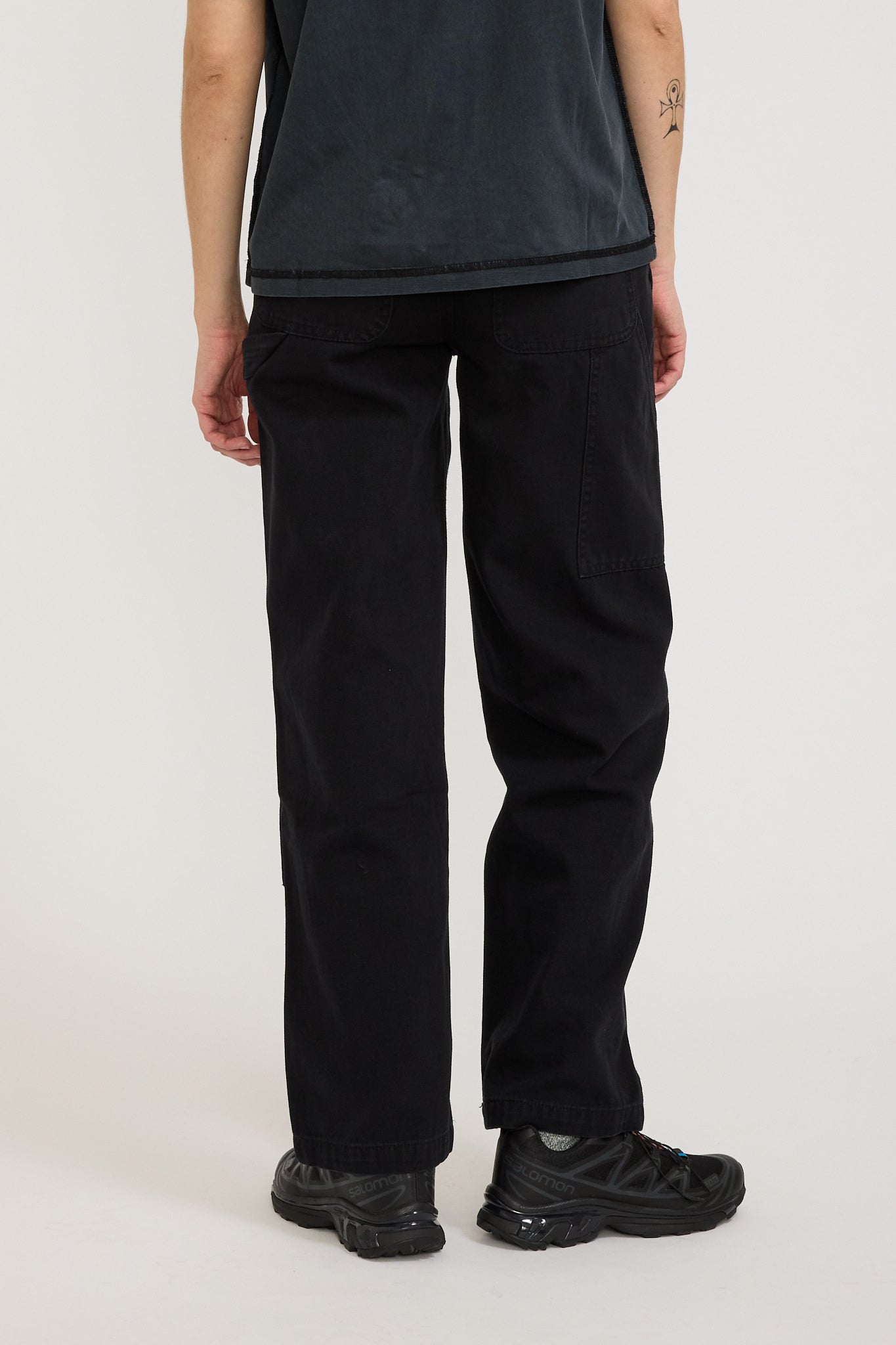 Larriet | Womens Double Knee Carpenter Pant Used Black | Maplestore