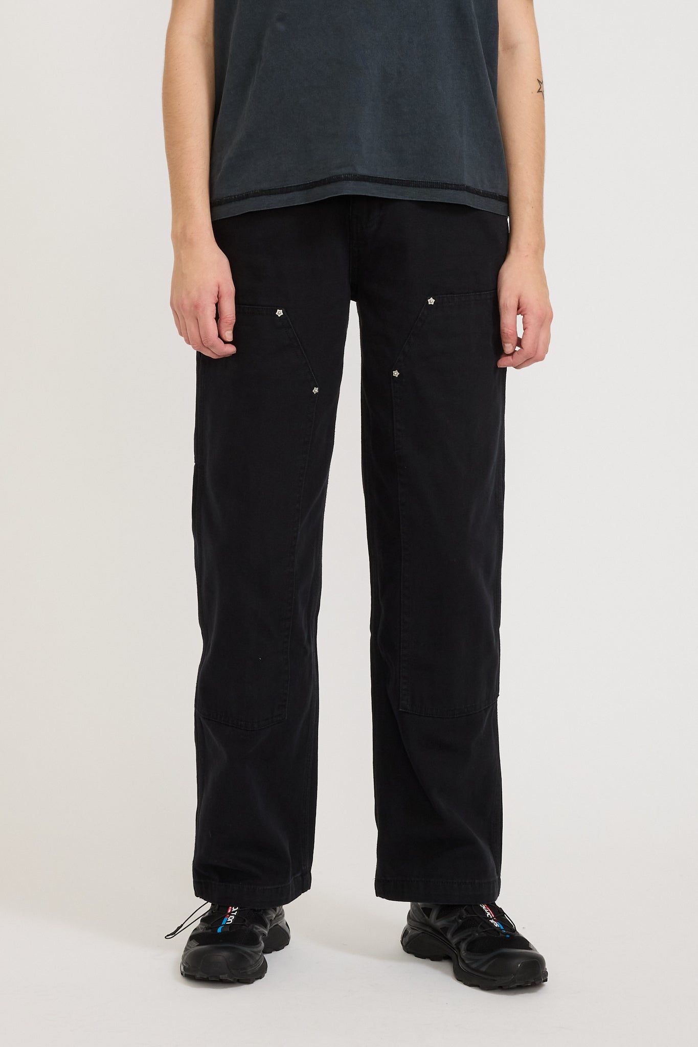 Larriet | Womens Double Knee Carpenter Pant Used Black | Maplestore